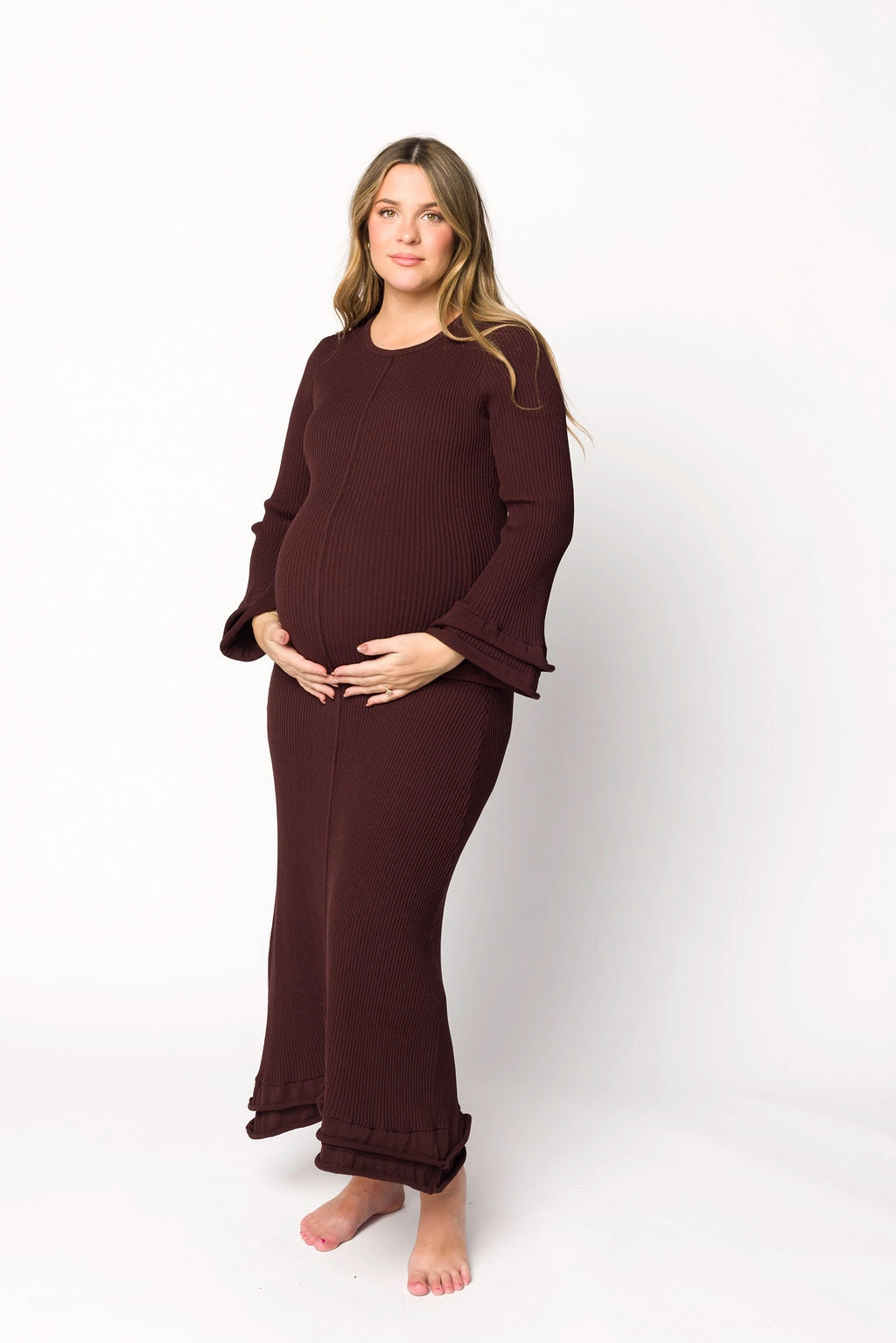 Inner Feel Arlet Dress in Brown - Bump Friendly