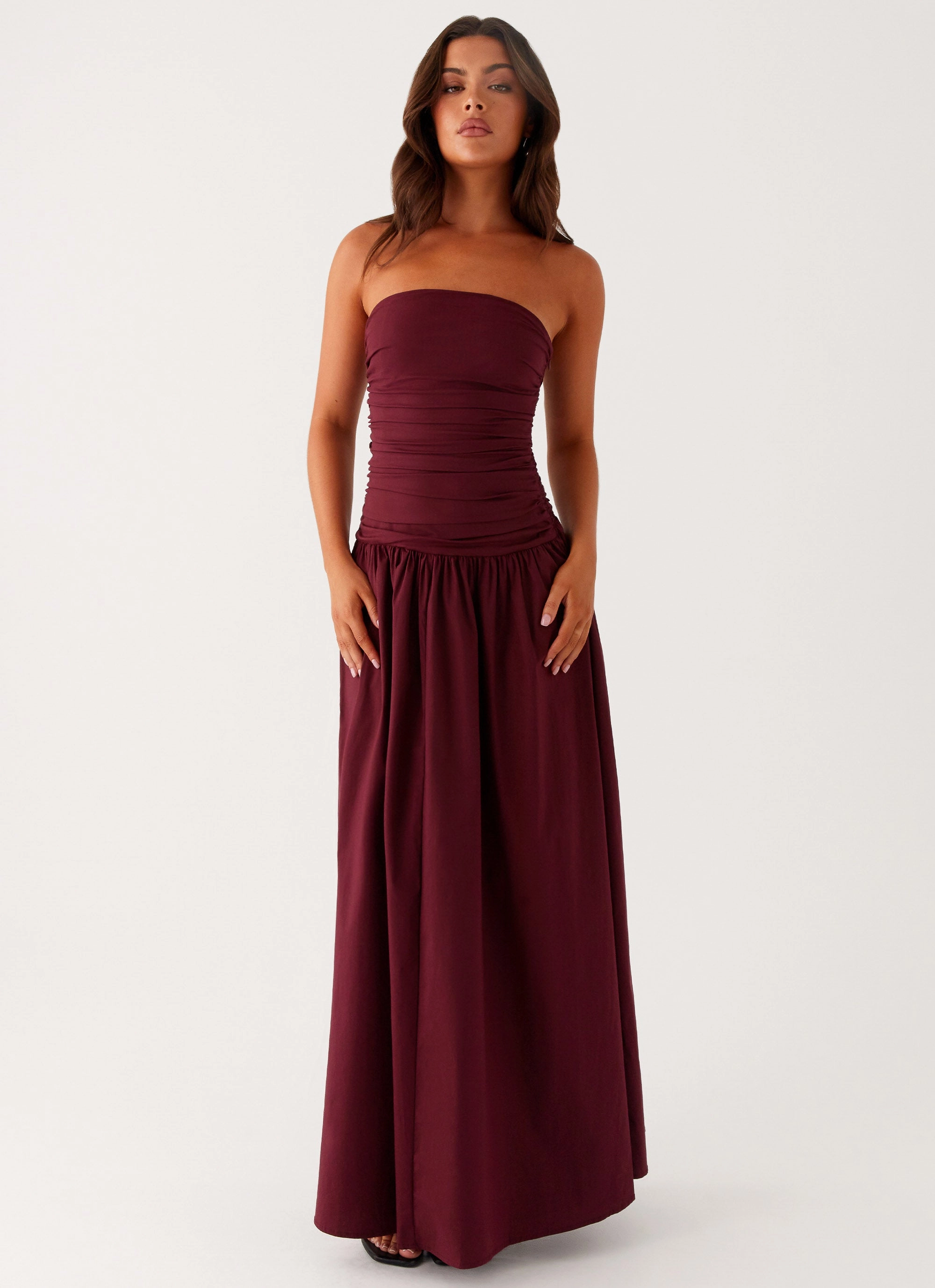 Carmel Maxi Dress - Mulberry Feminine Structure Breathable Layering