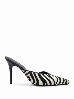 Bold Black And White Zebra Print Mule Quick Comfort Sandals Perfect Fit Design