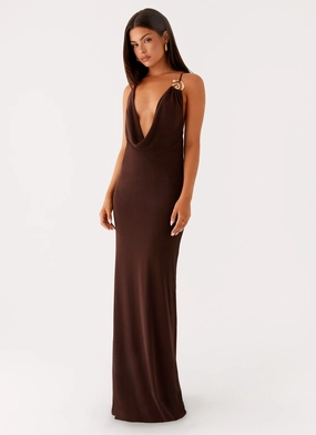 Active Moments Game Player Maxi Dress - Chocolate