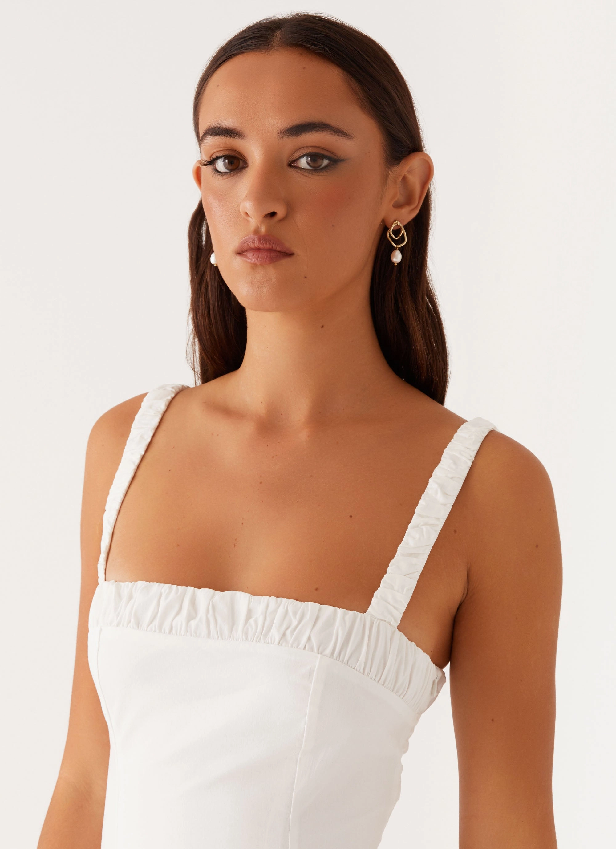 Enola Midi Dress - White Breathable Wearable Comfy and Chic