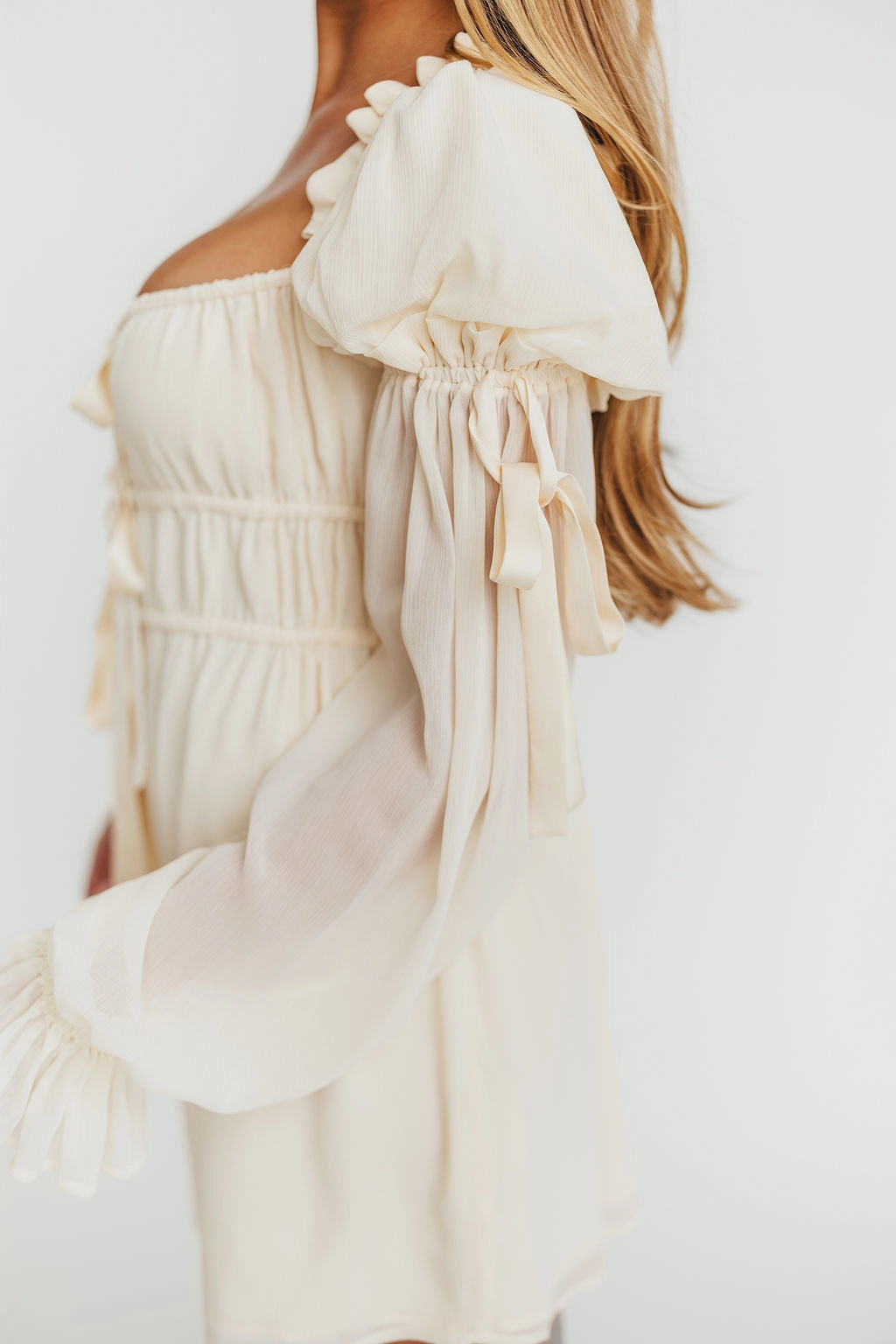 Perfect for Travel Cool Touch Macbeth Mini Dress in Cream