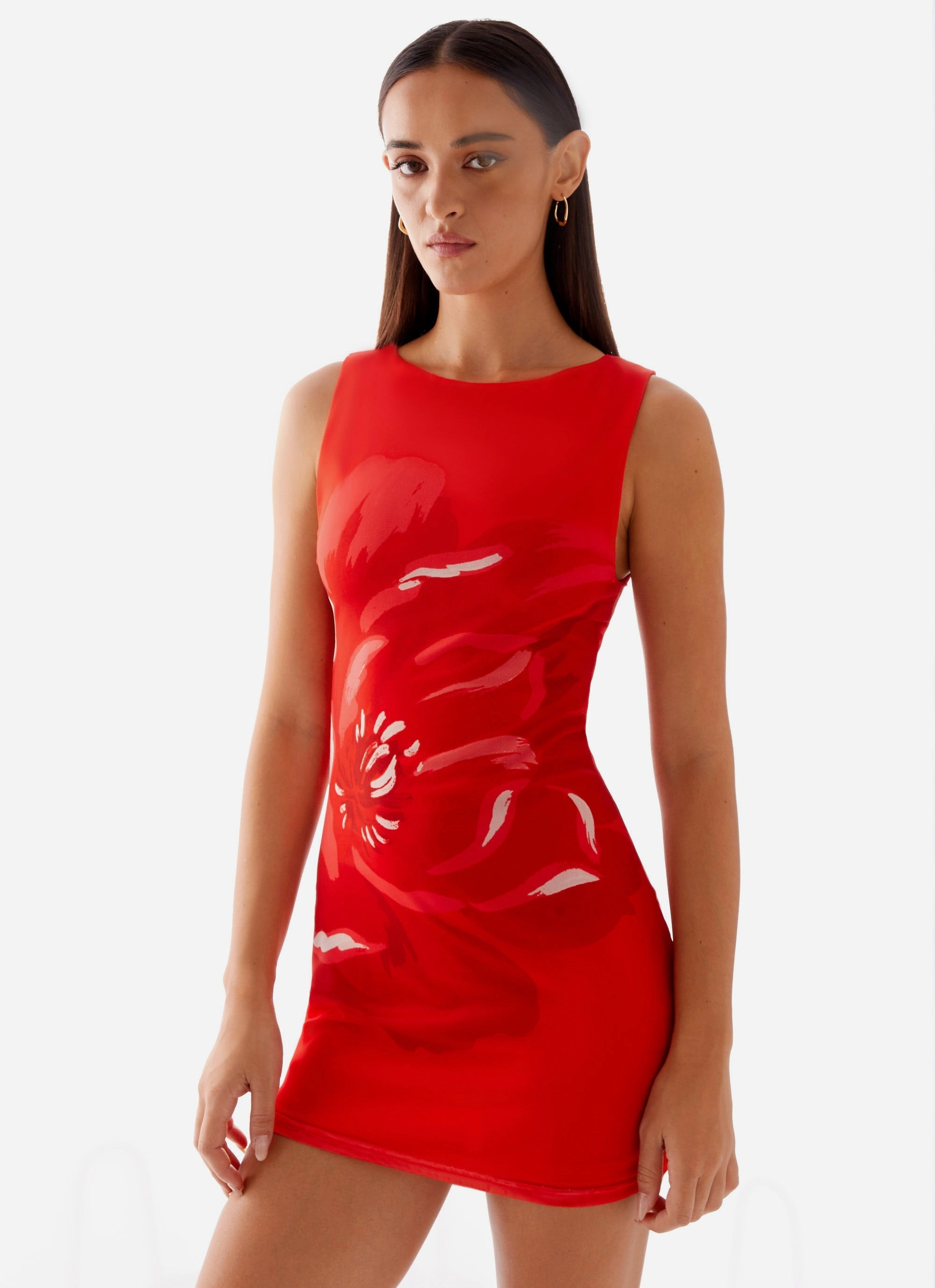 Happy Hour Mini Dress - Red Flattering and Effortless Flattering Shape Wear