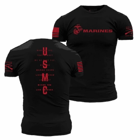 USMC - Lives Forever T-Shirt - Black Modern Twist Comfort and Ease