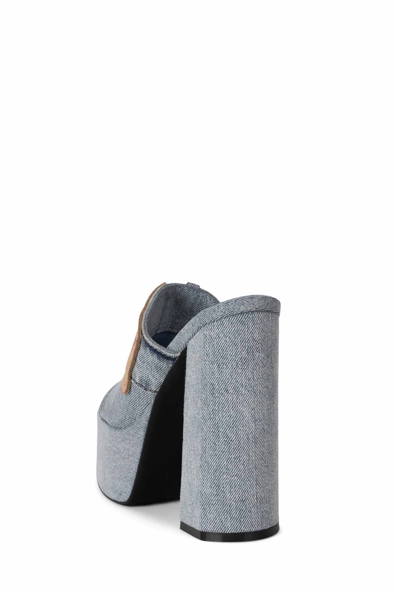 Jeffrey Campbell Backpocket Light Blue Denim Platform Sandal Relaxed Frame Urban Motion