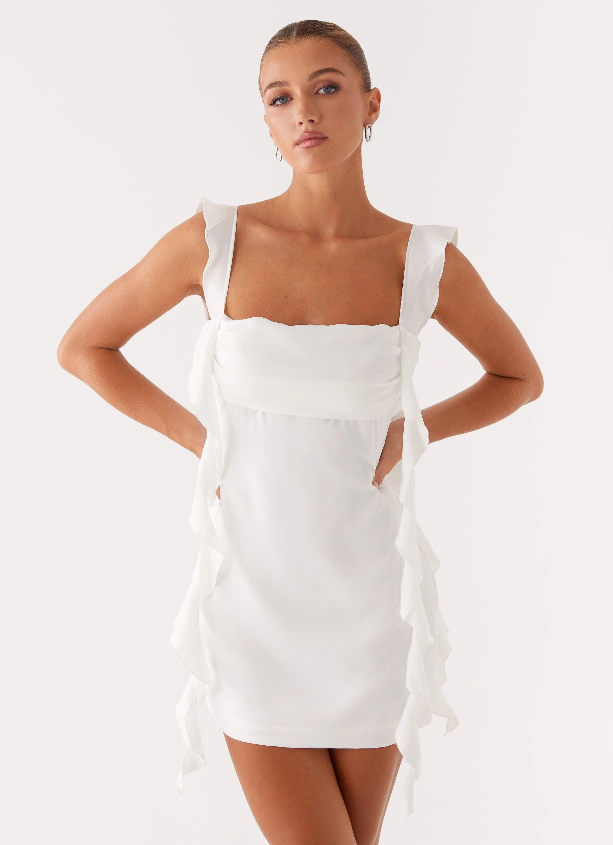 Beckham Mini Dress - White Silky Movement