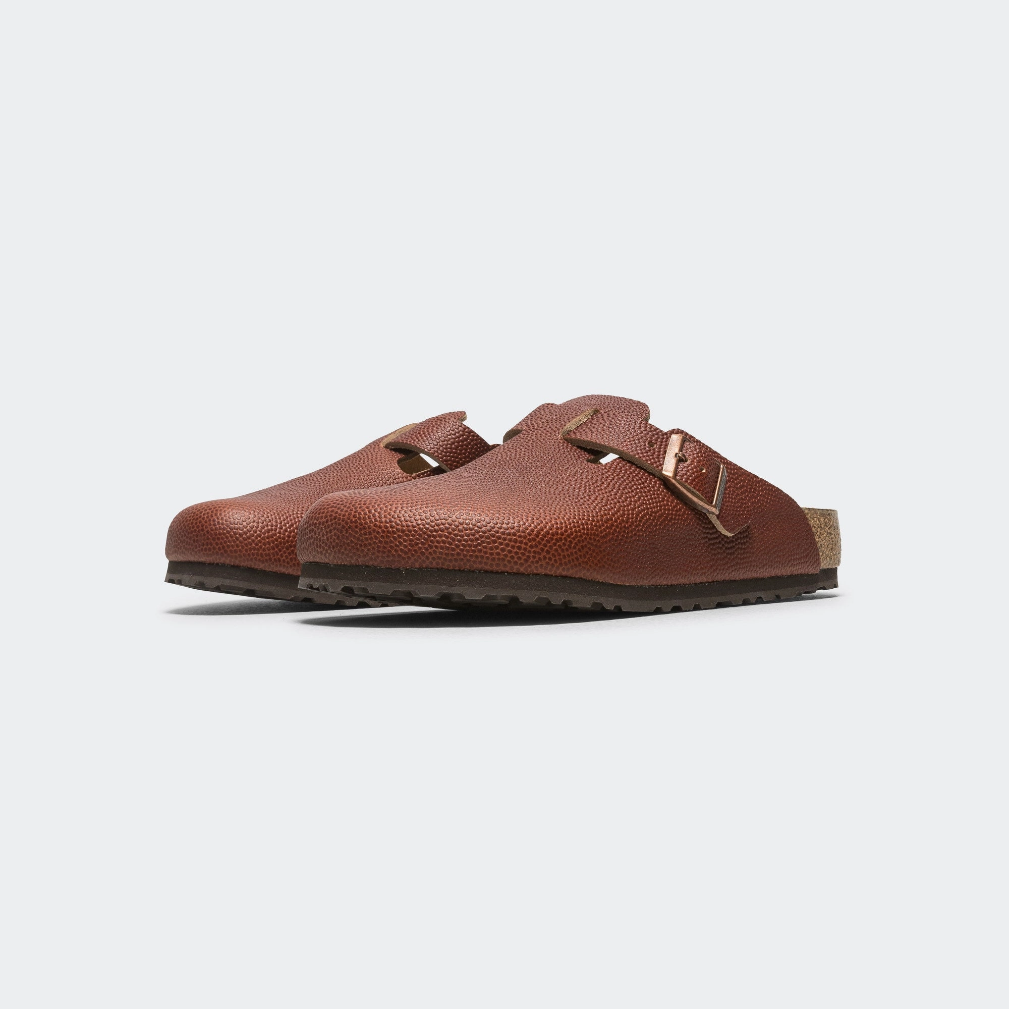 Sporty Beach Shoes Boston - Ginger Brown Embossed Natural Leather