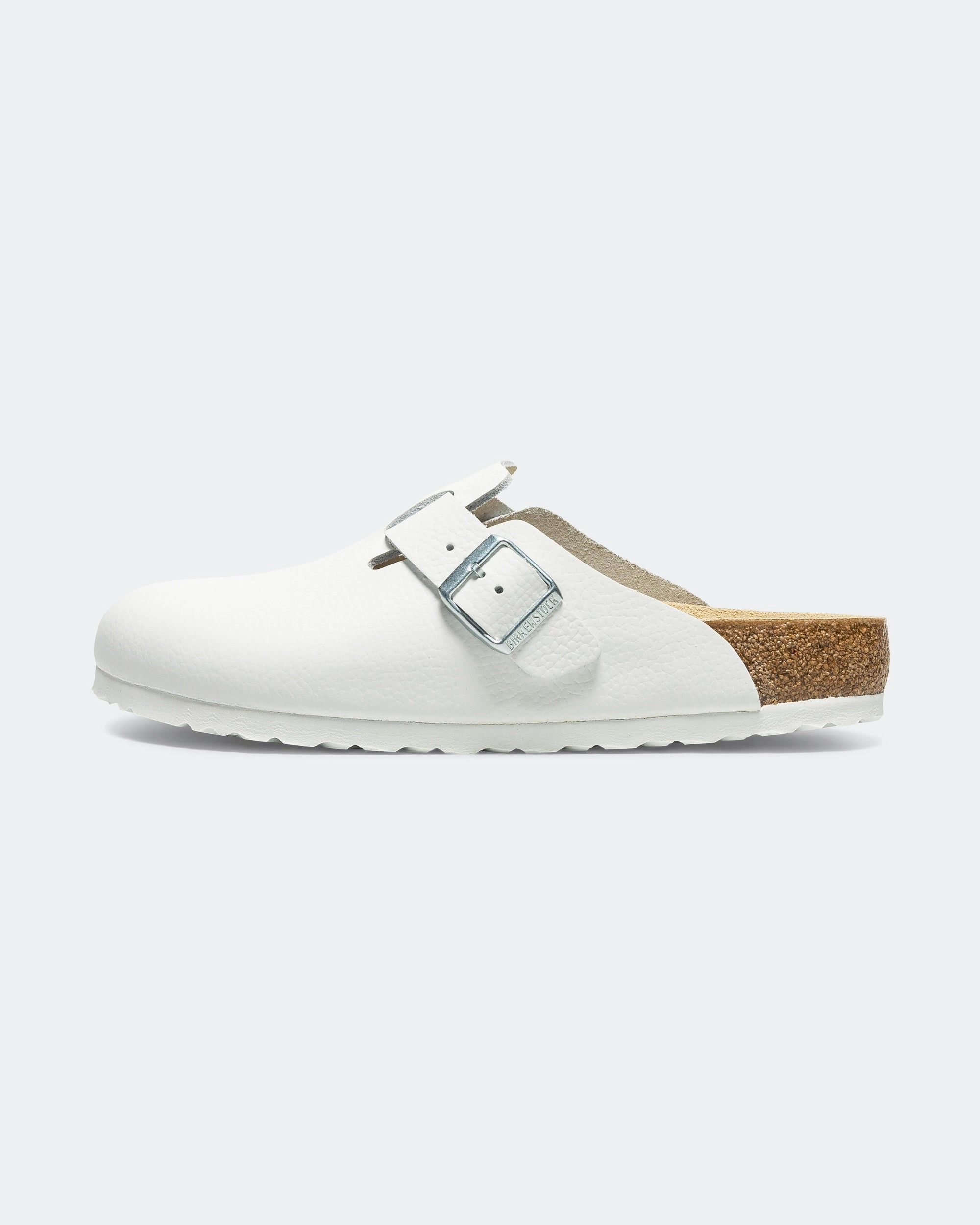 Flexible Sole Sandal Craftsmanship Boston - White Smooth Leather