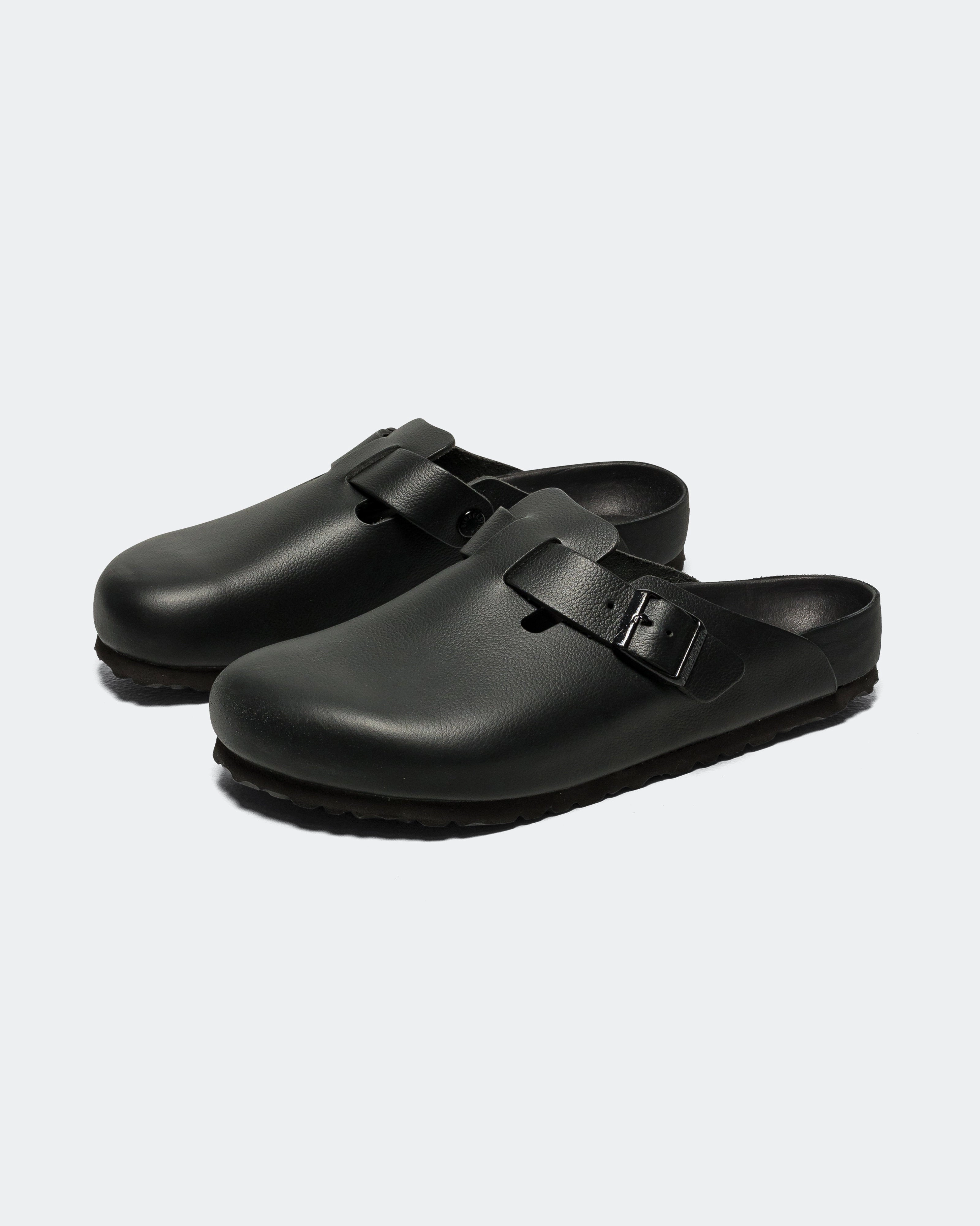 Comfortable Footwear for Beach Boston Exquisite - Black Natural Leather