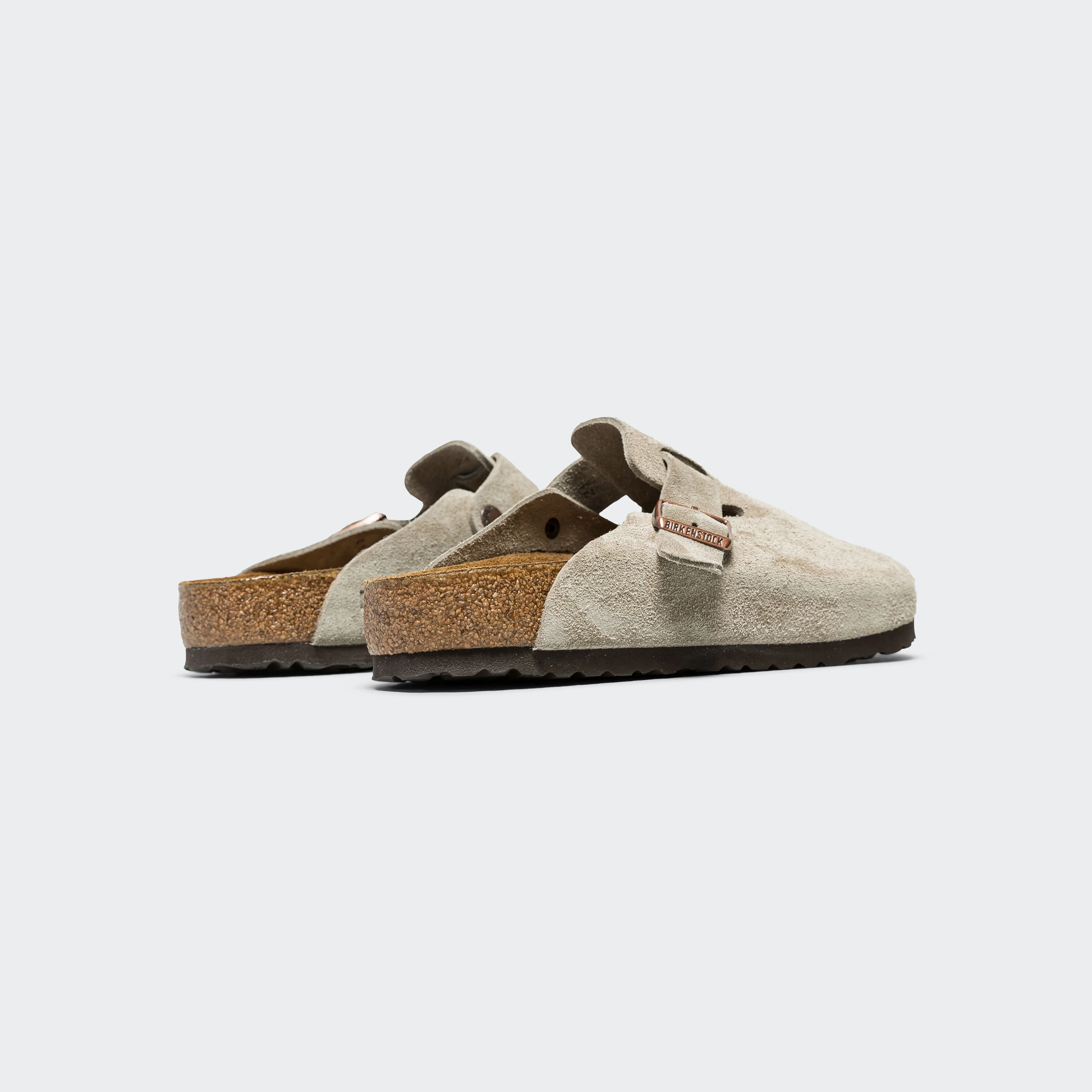 Boston SFB - Taupe Suede Leather mesh material Cushioned Footbed