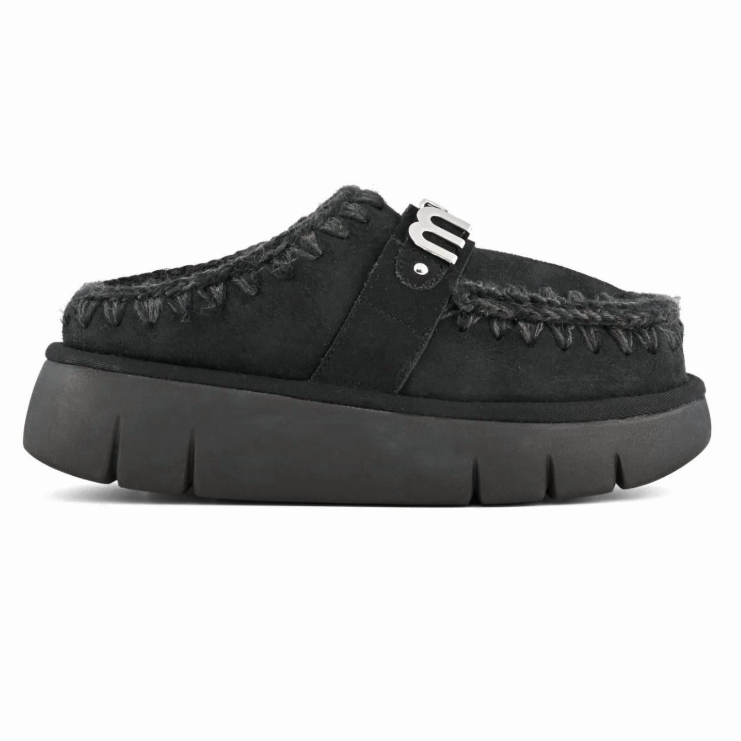 Beach Comfort Sandals Comfort Cushioning Bounce Clog Metal Logo In Black