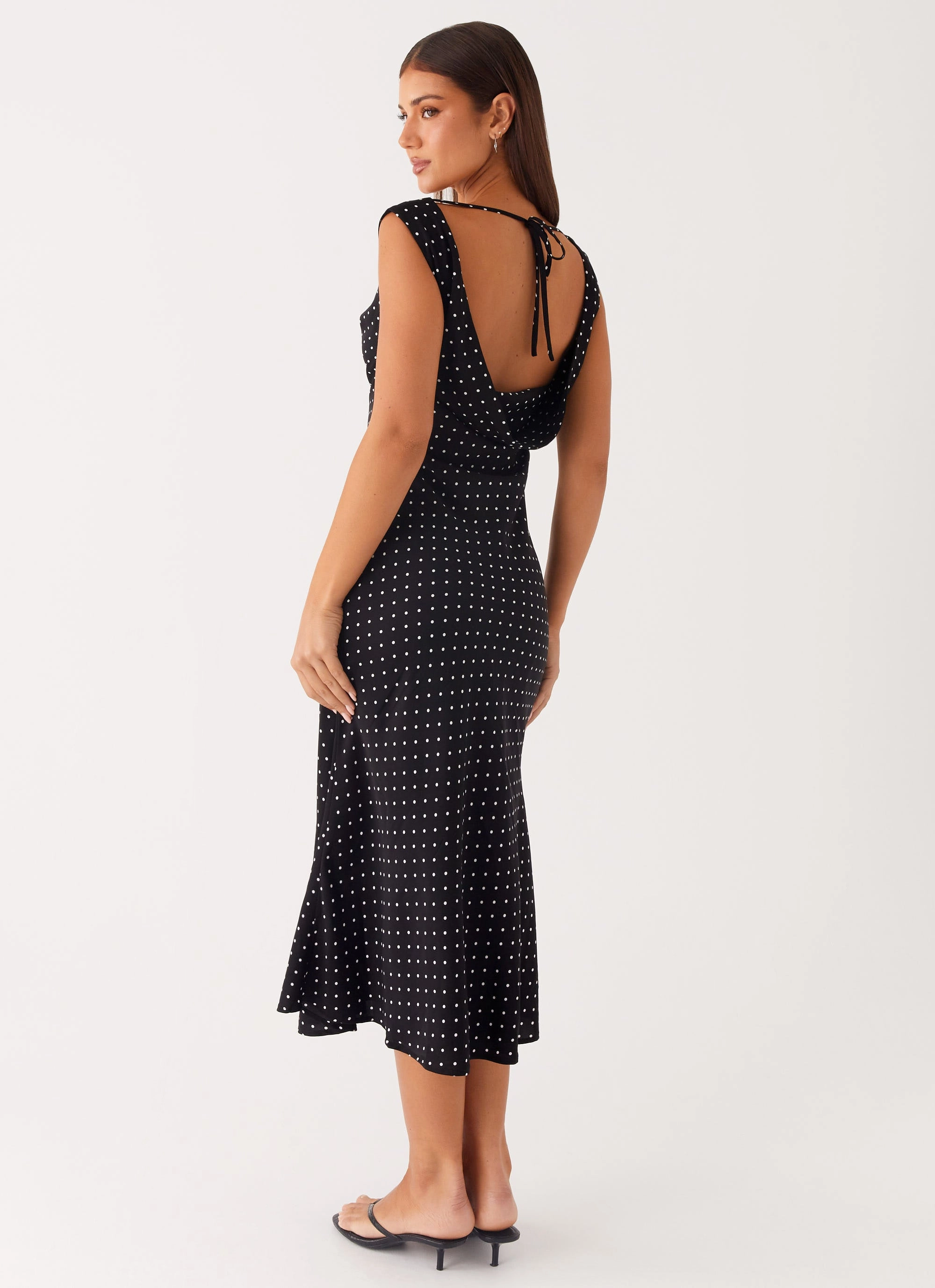 ReversibleStyle Everyday Ready Role Model Maxi Dress - Black Polka Dot