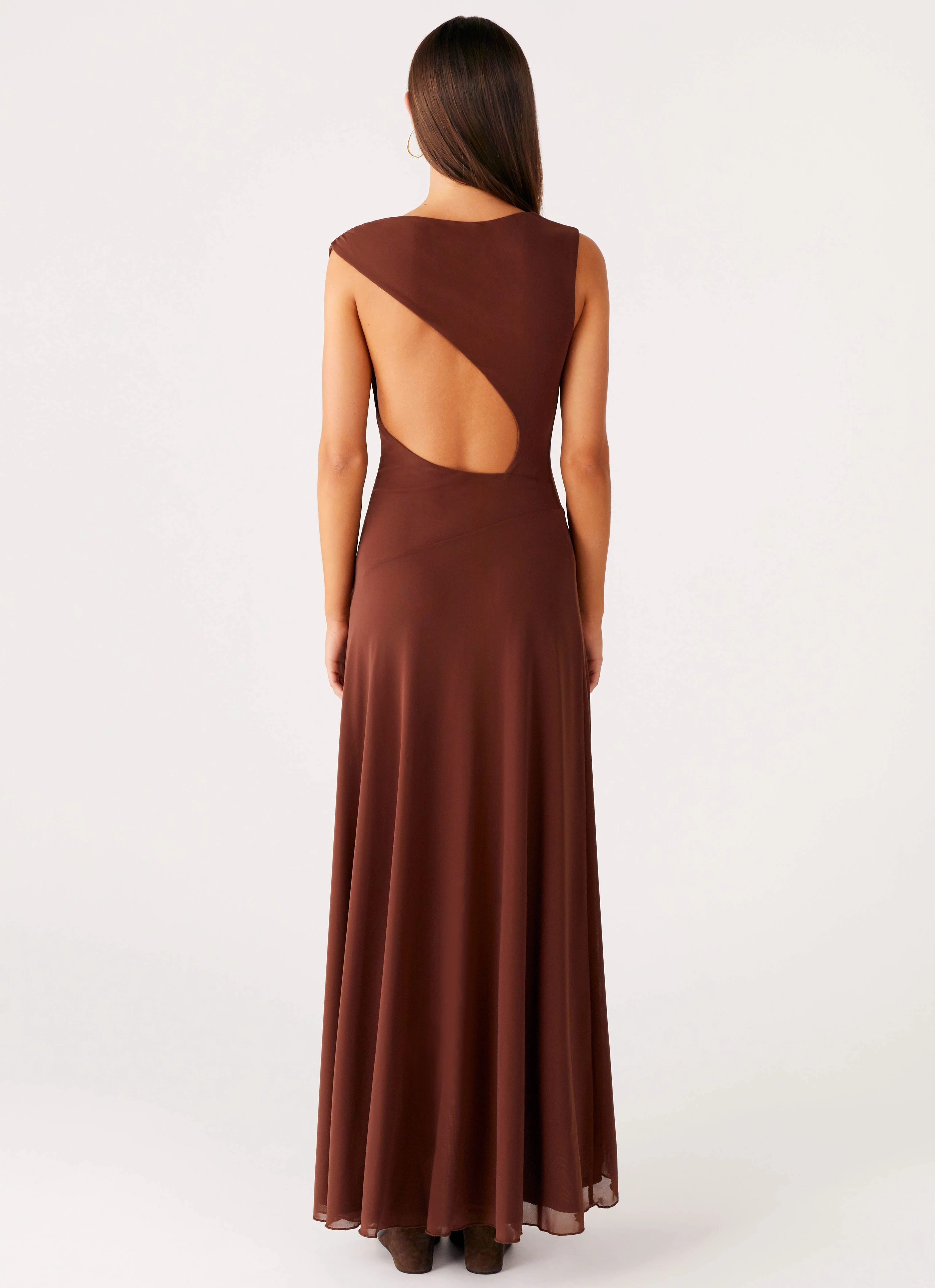 Danika Maxi Dress - Chocolate Trendy Tailoring