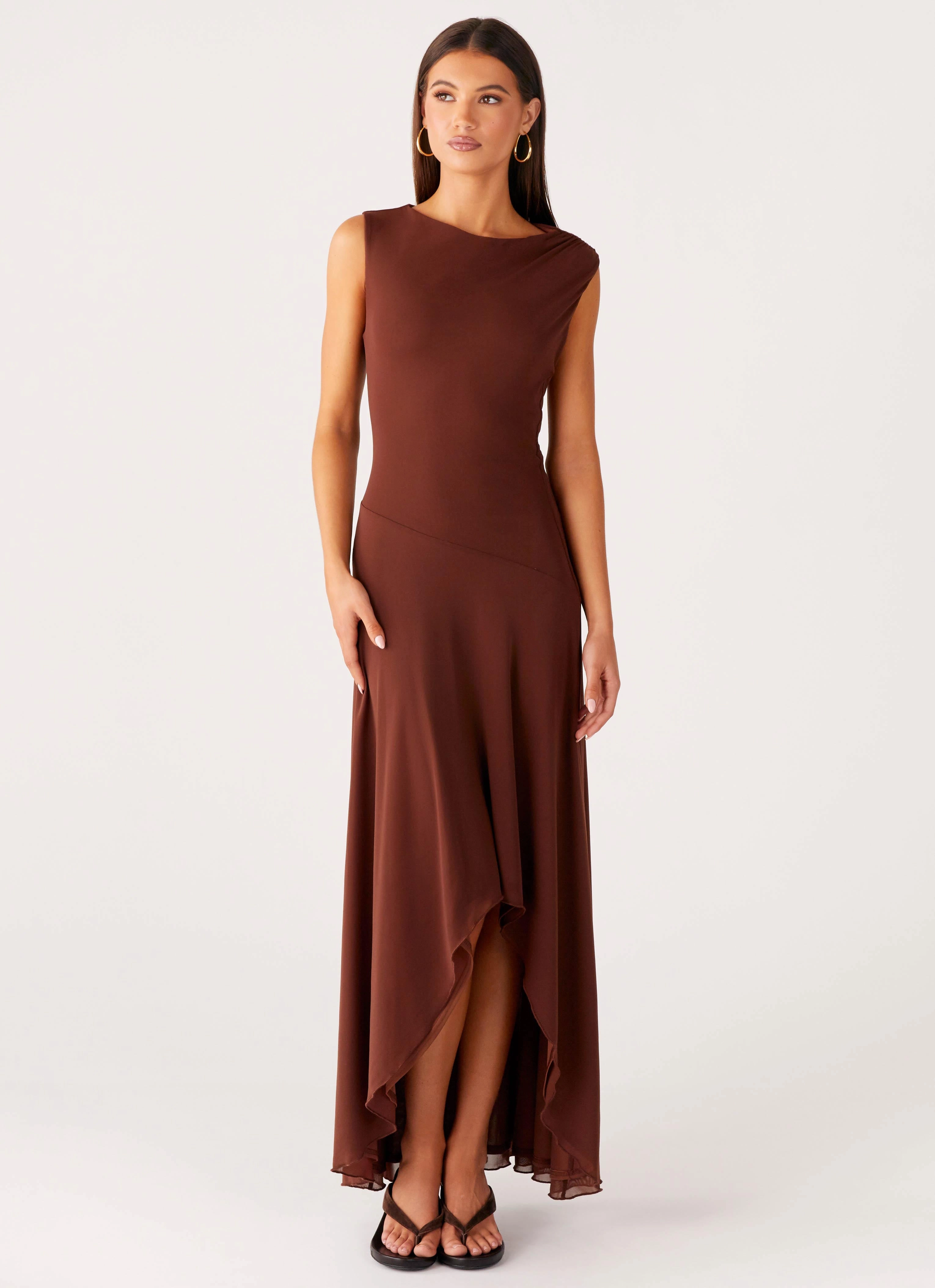 Danika Maxi Dress - Chocolate Chill Edge Dinner Outfit