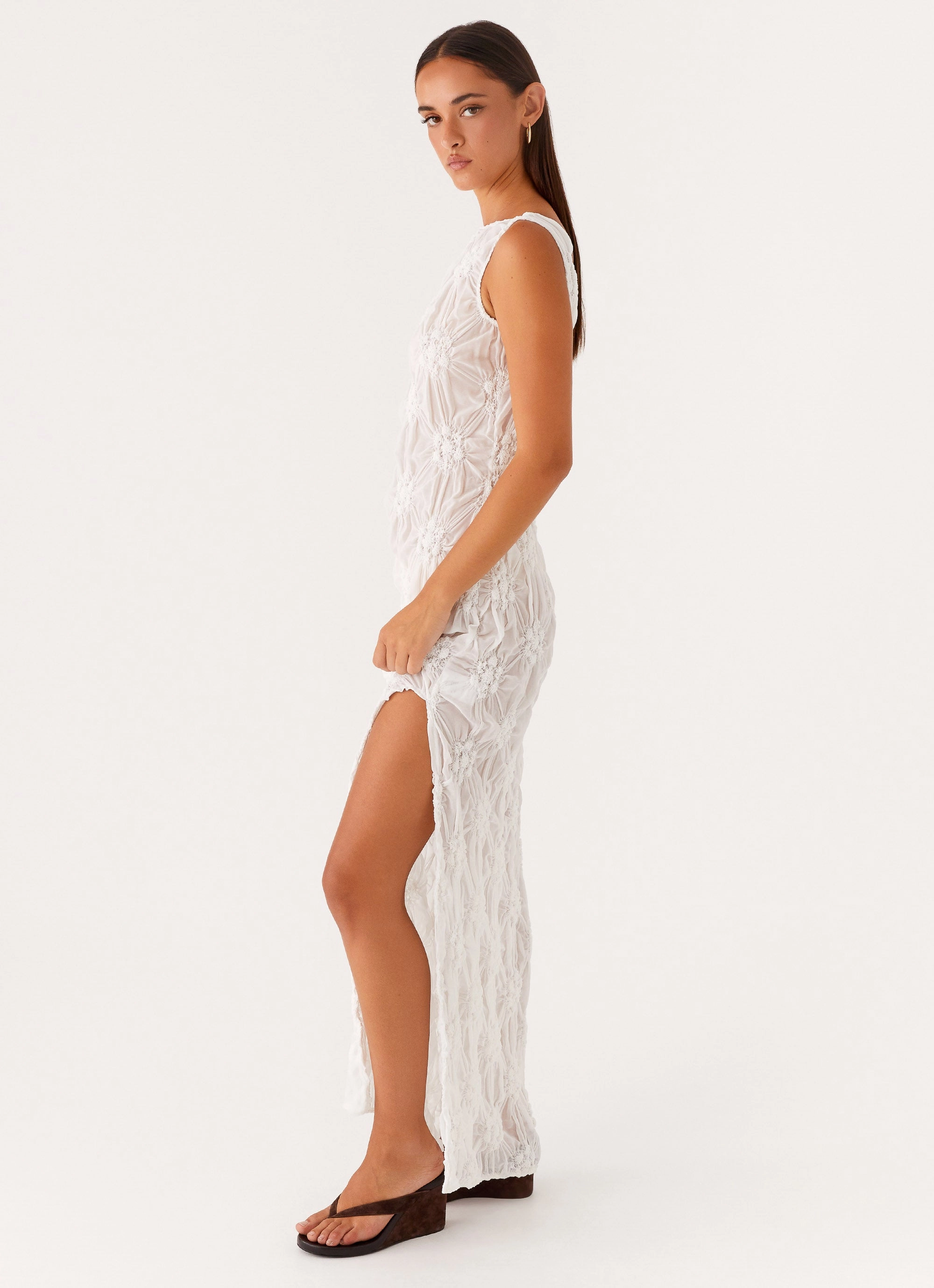 cut out Briar Backless Maxi Dress - Ivory