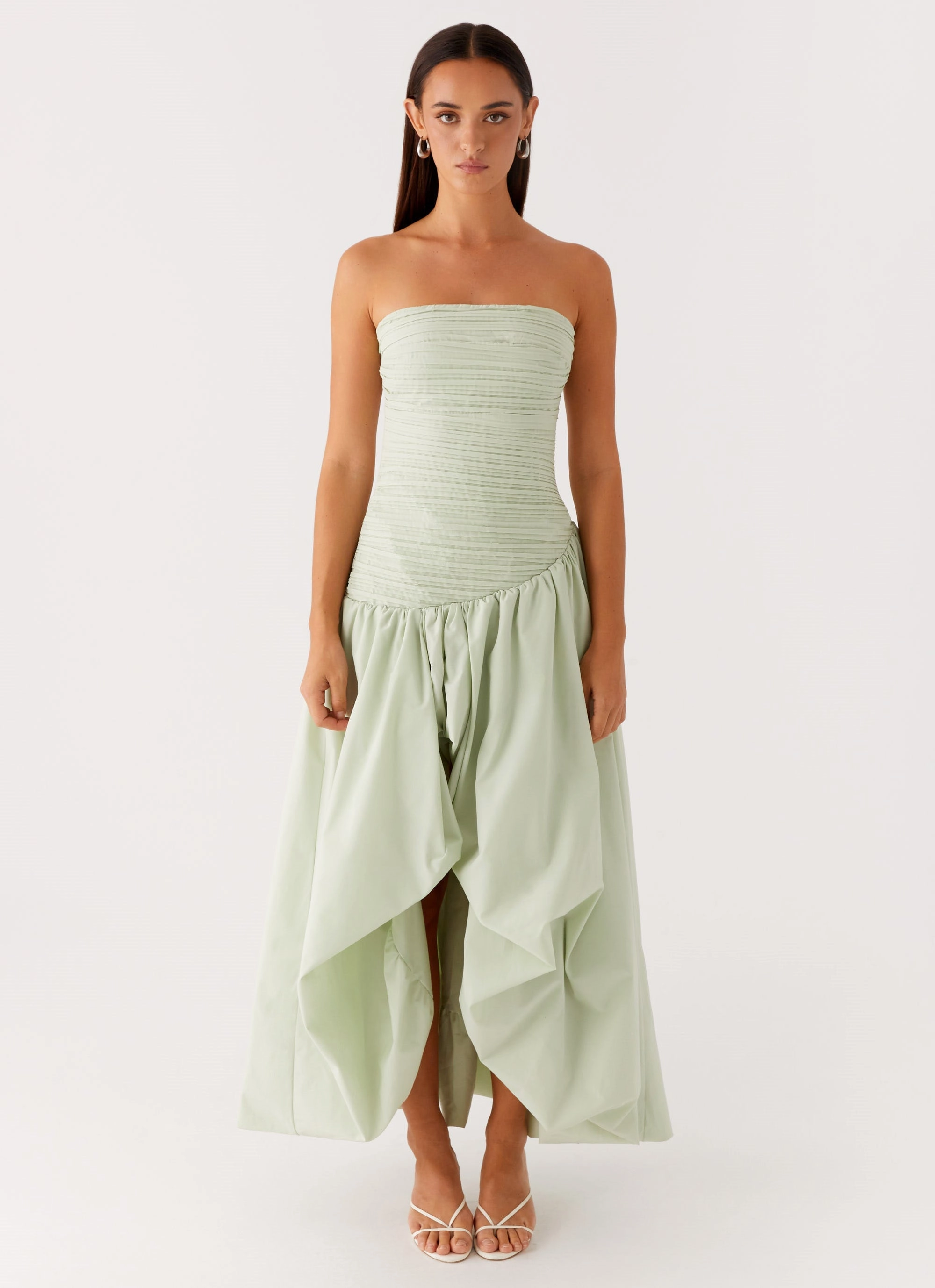 Misa Bubble Maxi Dress - Mint Day To Night Fashionable Touch