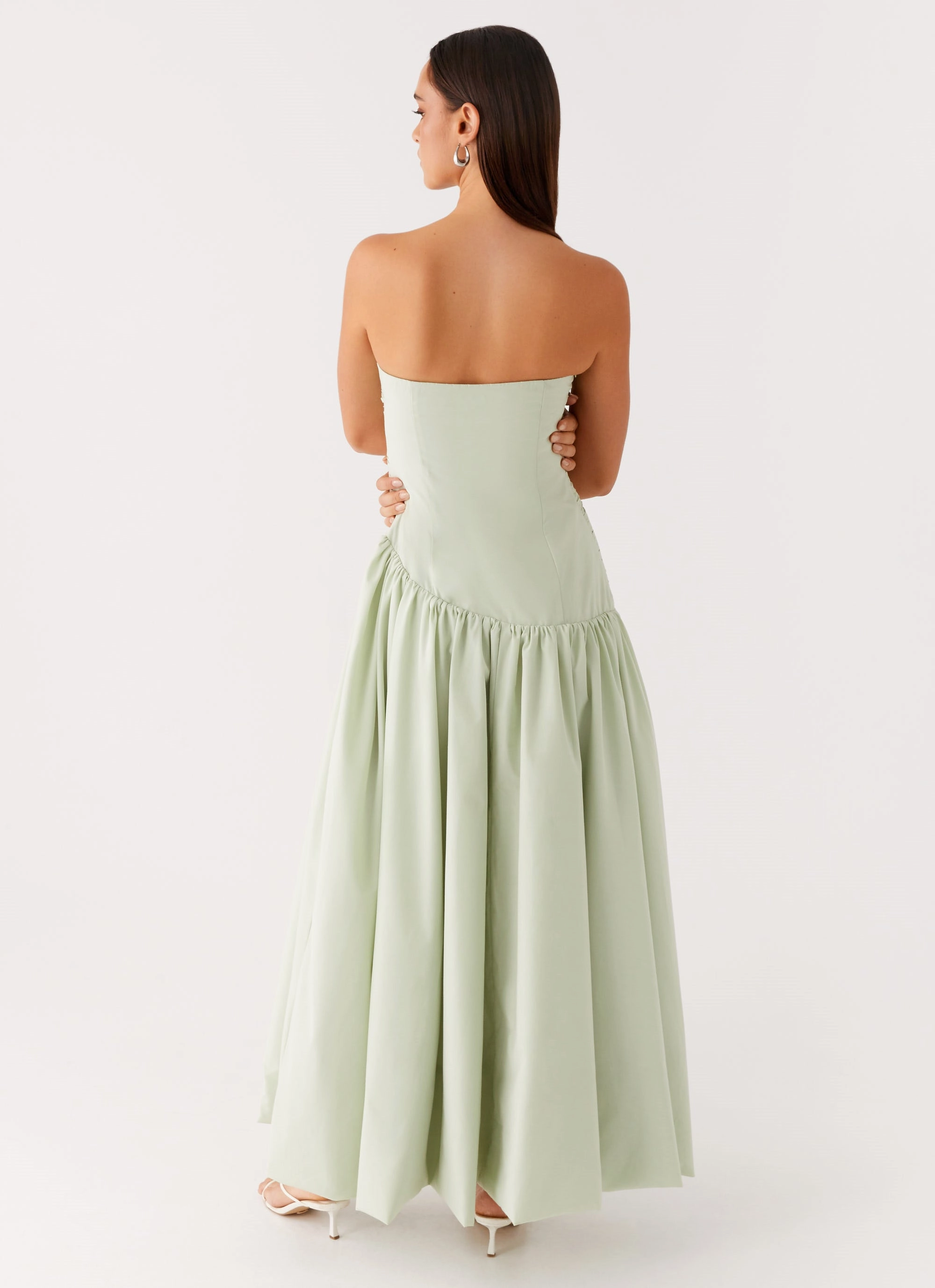 Misa Bubble Maxi Dress - Mint NonIrritatingLining Celebrity-Inspired