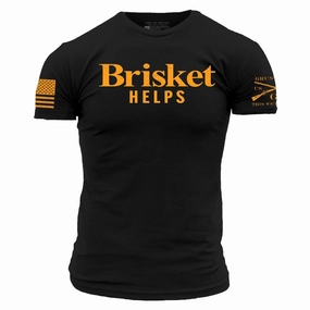 Thermoregulating Fabric Zero Waste Production Brisket Helps T-Shirt - Black
