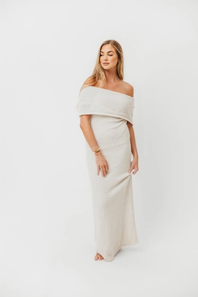 Clean Comfort Brit Maxi Dress in Cream