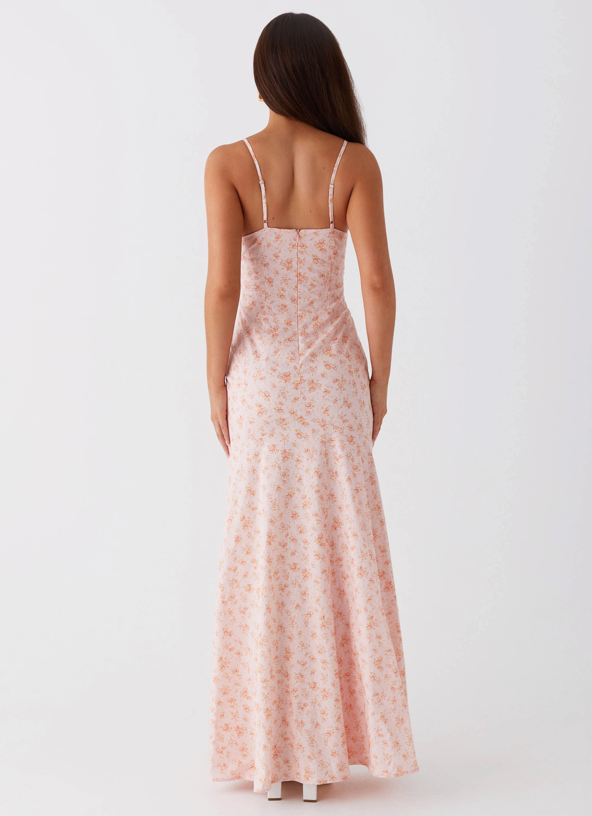Relaxing Style knee-length Britney Maxi Dress - Pink Ditsy Floral