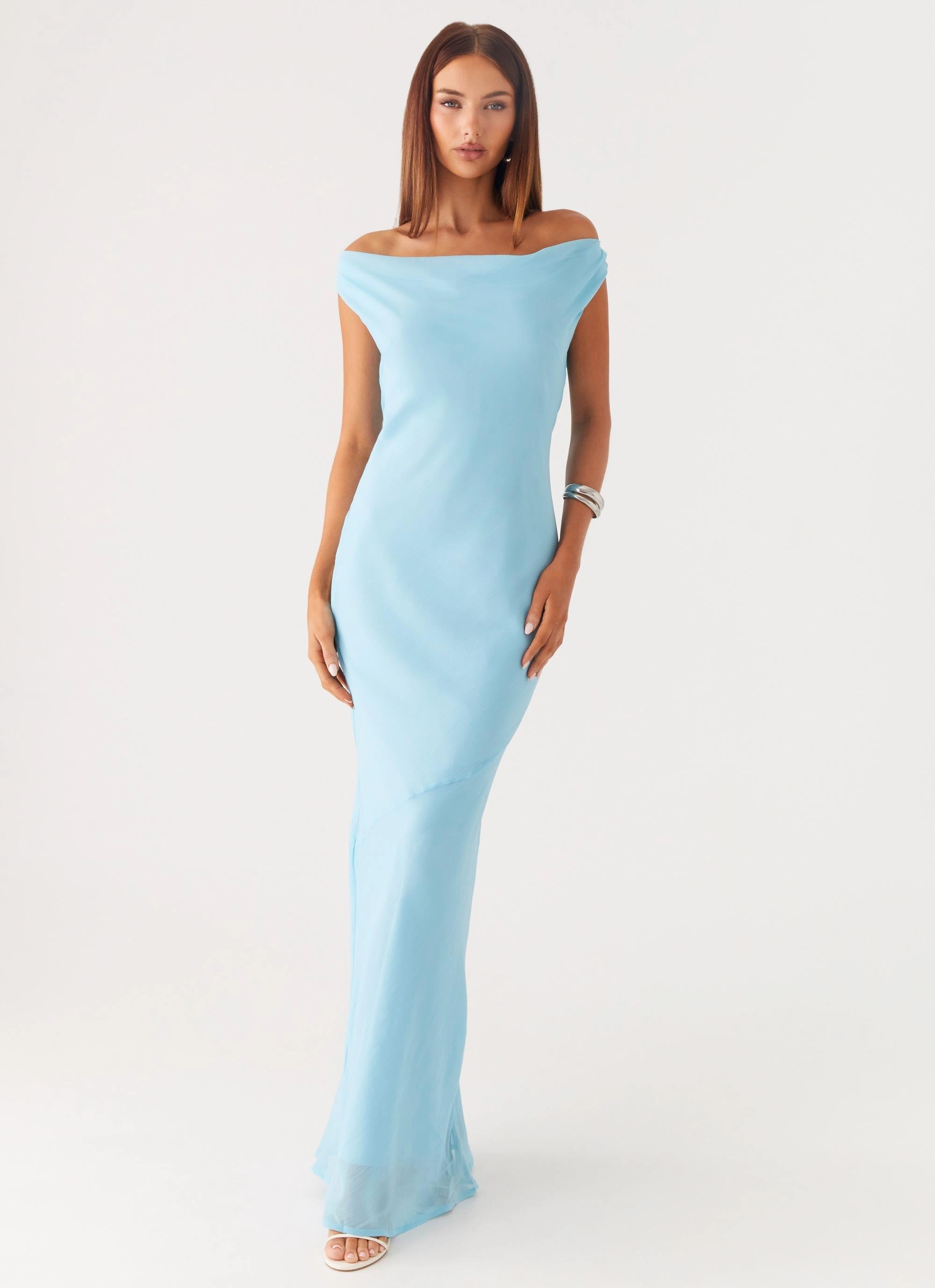Brittany Chiffon Maxi Dress - Turquoise Smart Pairing