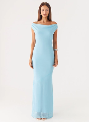 Everyday Use Brittany Chiffon Maxi Dress - Turquoise