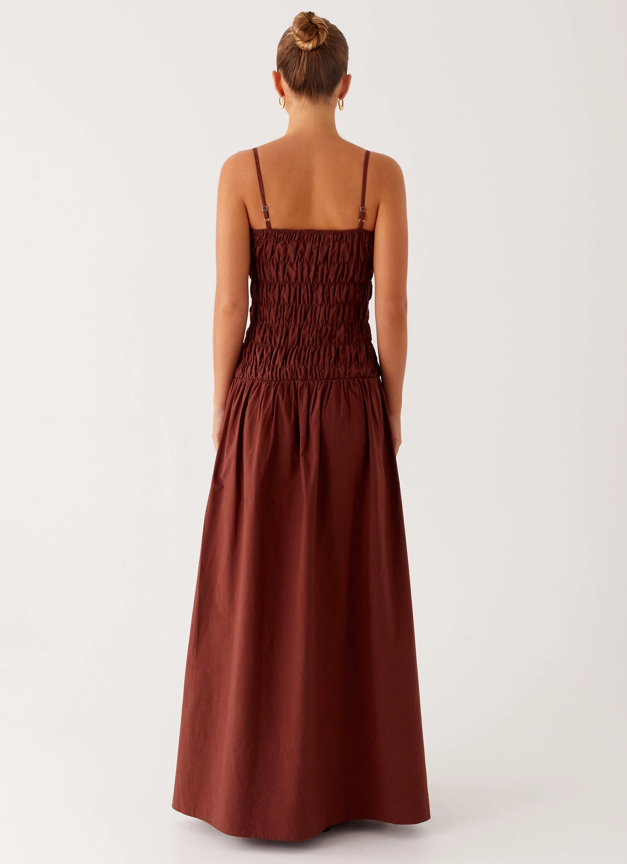 Brooke Maxi Dress - Chocolate Office Smart Natural Wrap