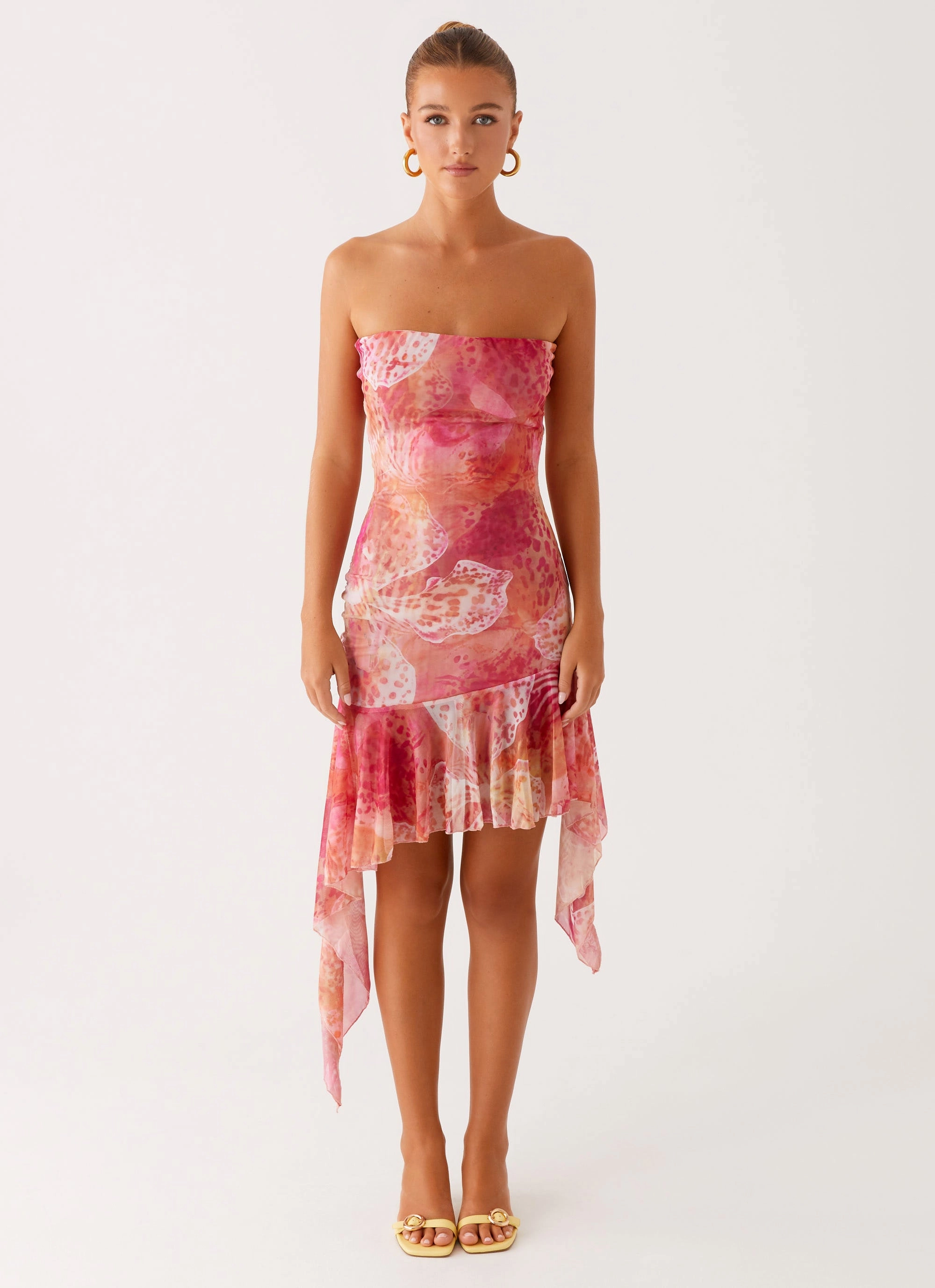 Brooks Mini Dress - Flamingo Fling Formal Occasion