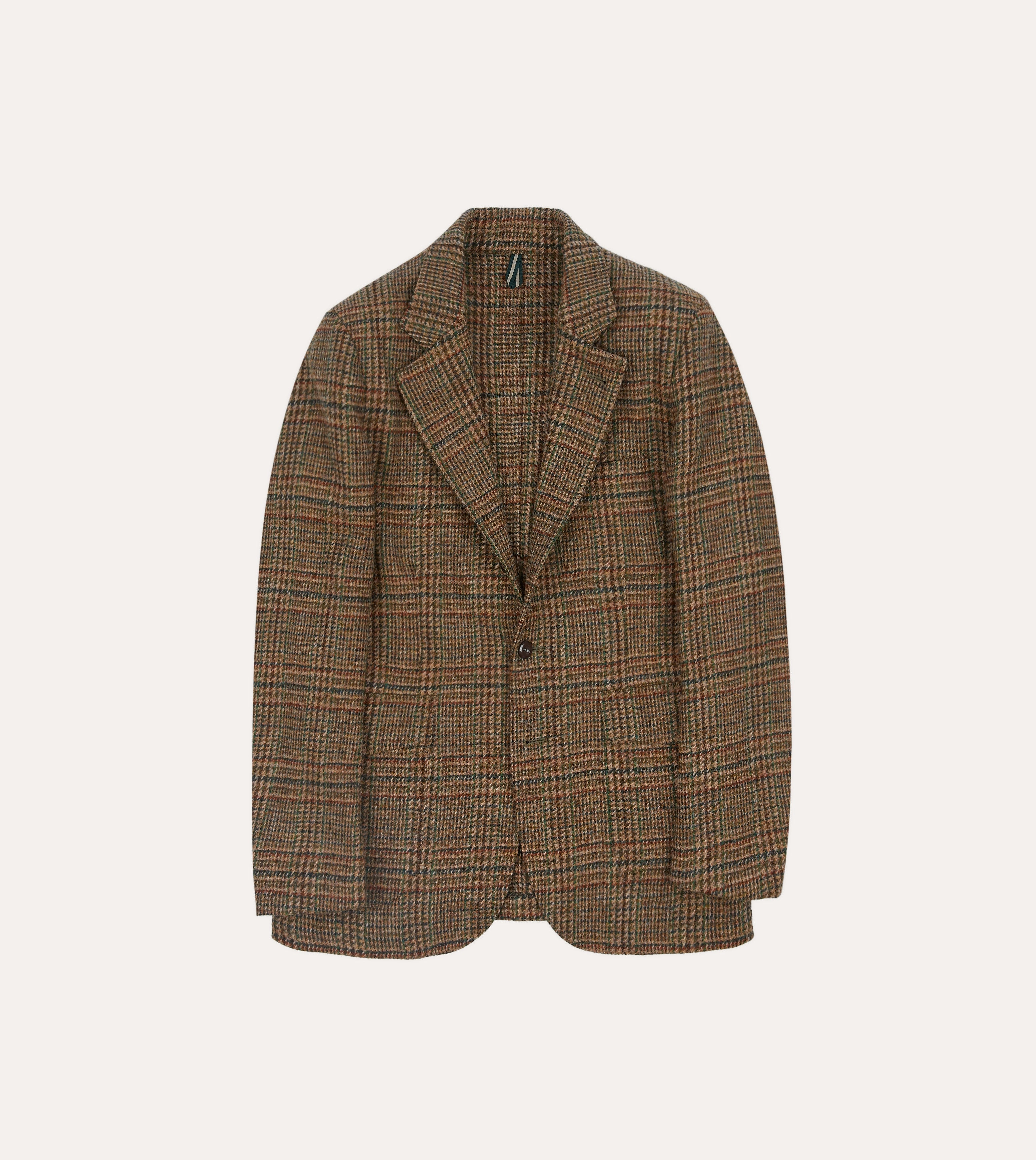 Brown Prince of Wales Check Harris Tweed Games Blazer Mk. VII Sleek and Elegant Chic Fit
