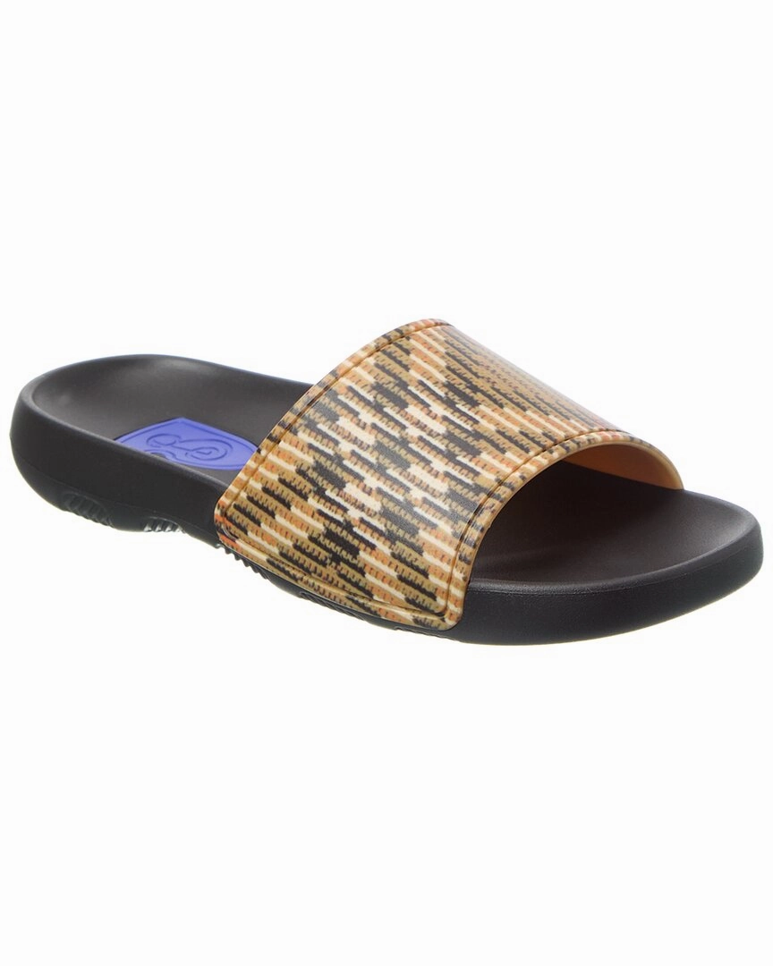 Burberry Check Dive Slide Elastic Cuff Toe box space