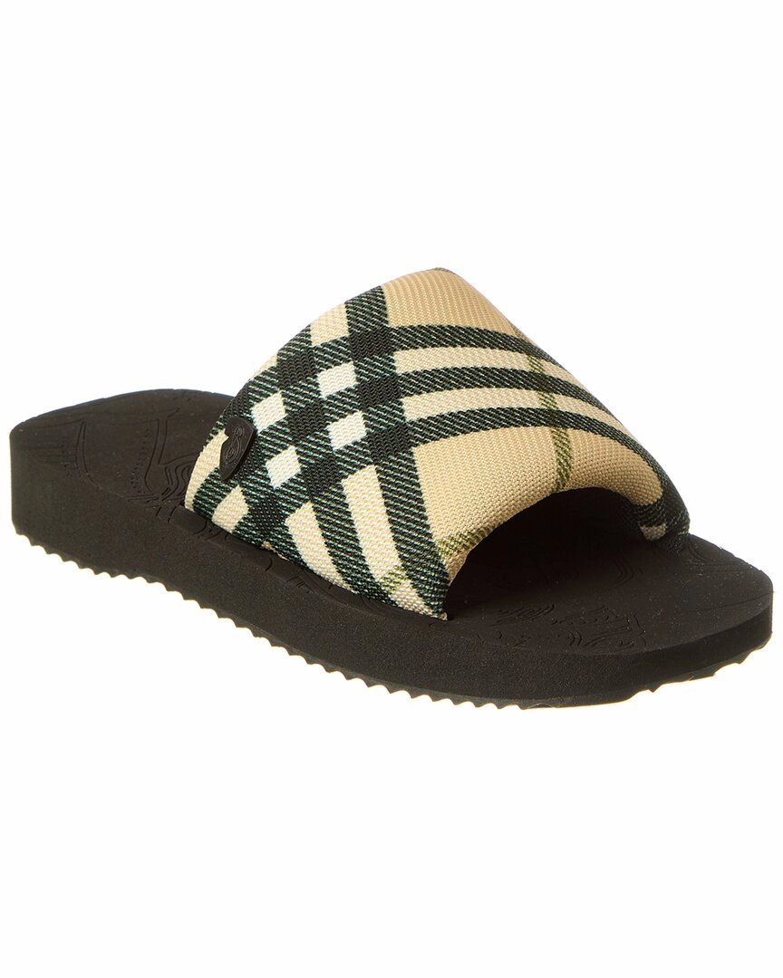 Reliable Fashionable Look Burberry Check Trek Slide