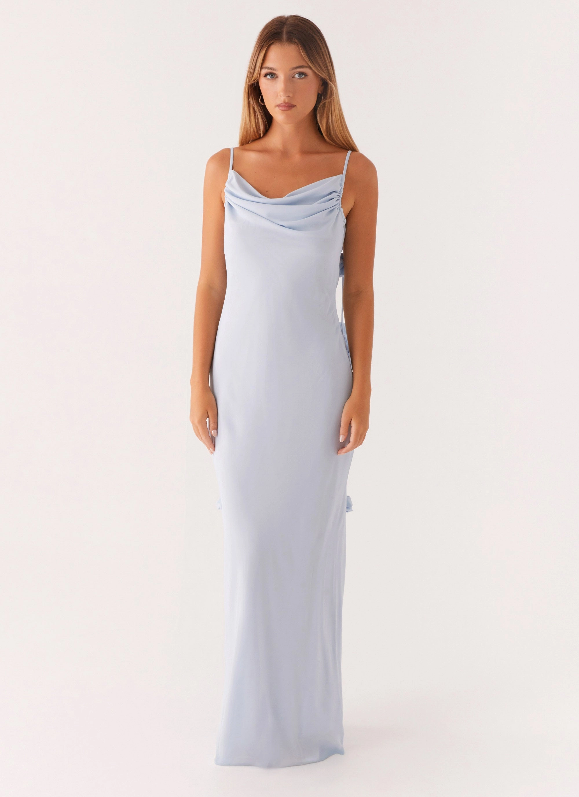 Workwear Simona Maxi Dress - Pastel Blue
