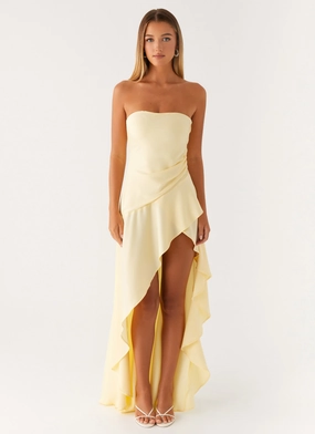 Designer-Label All-Day Fit Bodie Maxi Dress - Pastel Yellow