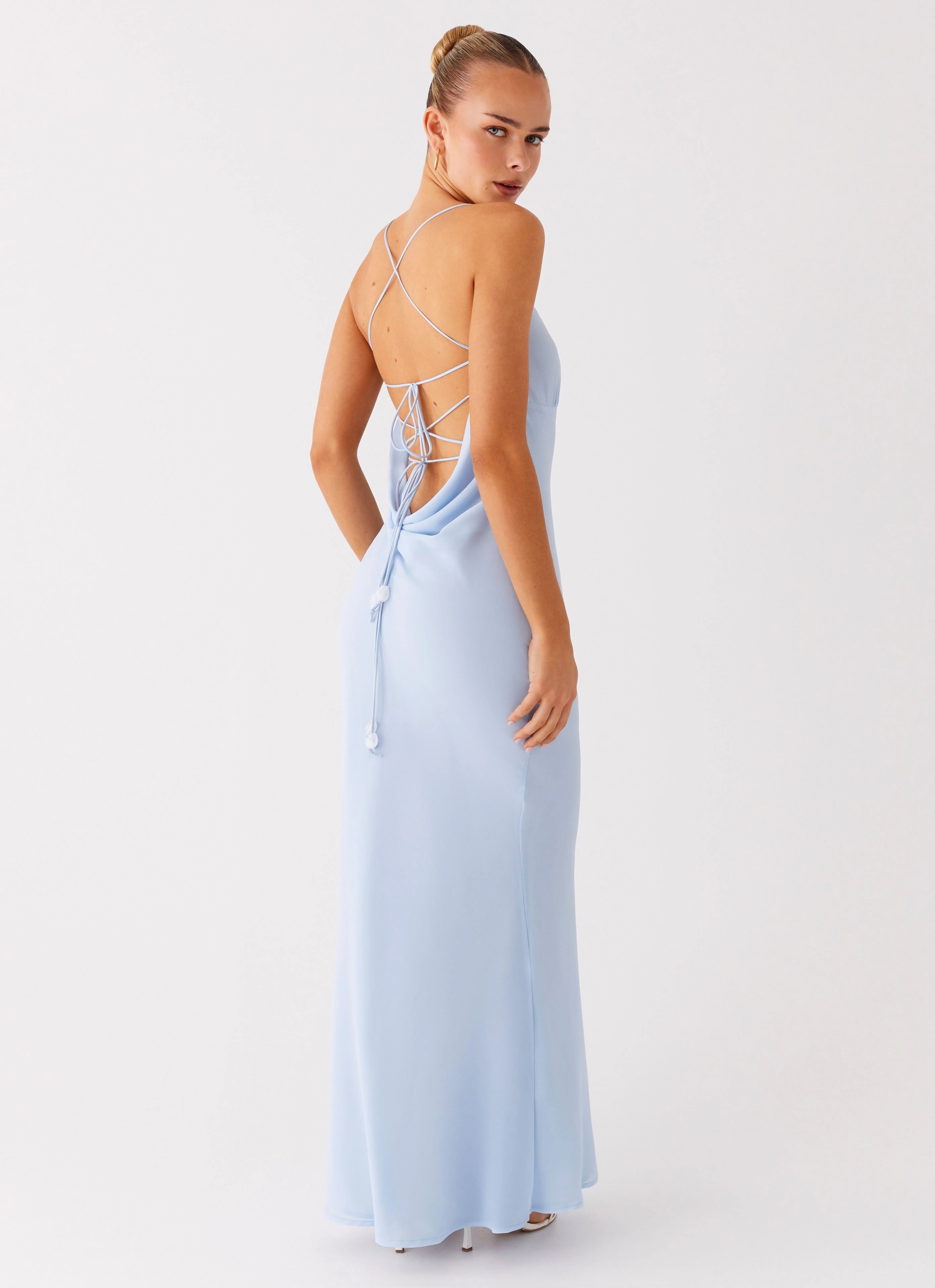 Cabello Maxi Dress - Pale Blue Fresh Aesthetic Simplistic Mood