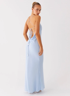 Cabello Maxi Dress - Pale Blue Fresh Aesthetic Simplistic Mood