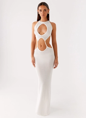 Summer Outfit Caicos Crochet Maxi Dress - White