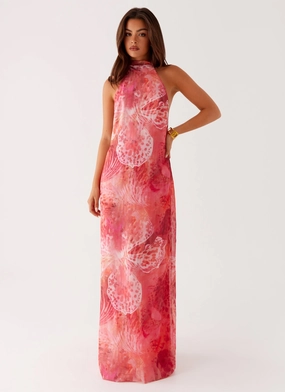 California Maxi Dress - Flamingo Fling Lounge Outfit