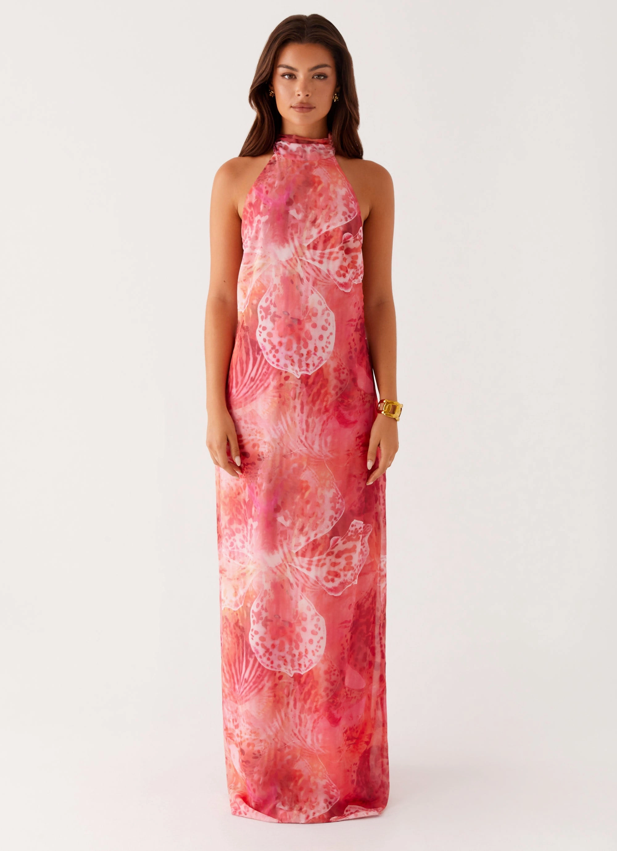 Travel Option Clean Touch California Maxi Dress - Flamingo Fling