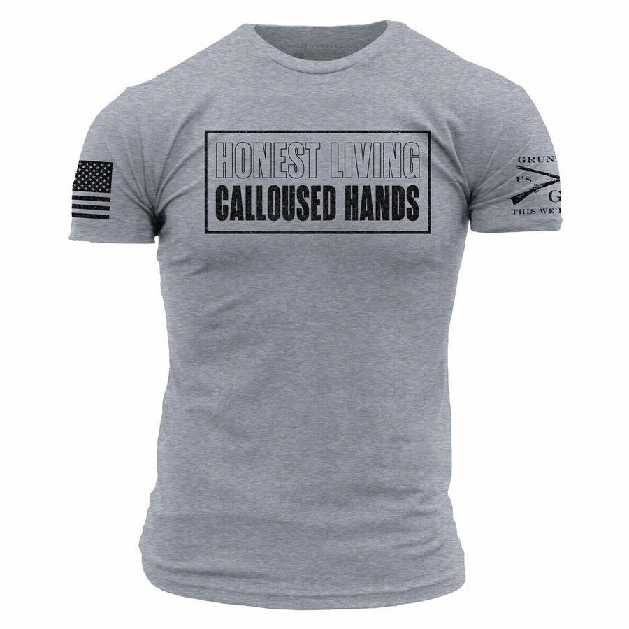 Calloused Hands T-Shirt - Dark Heather Gray Casual Essentials