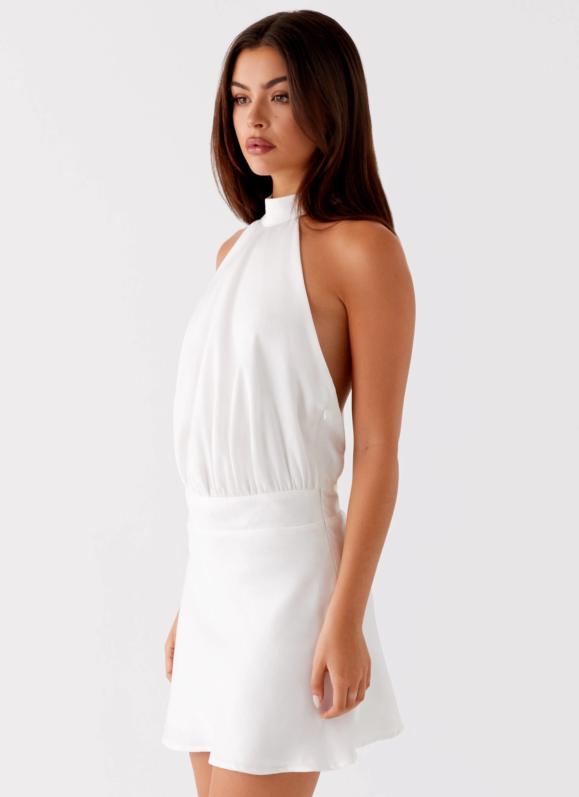 Flattering Look Fit Camera Shy Mini Dress - Ivory