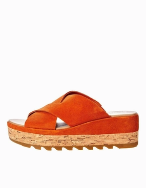 Easy Poolside Wear Backless style Cameron Flatform Mule In Desert Sun, Gum