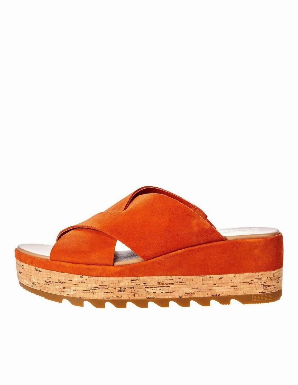 Easy Poolside Wear Backless style Cameron Flatform Mule In Desert Sun, Gum