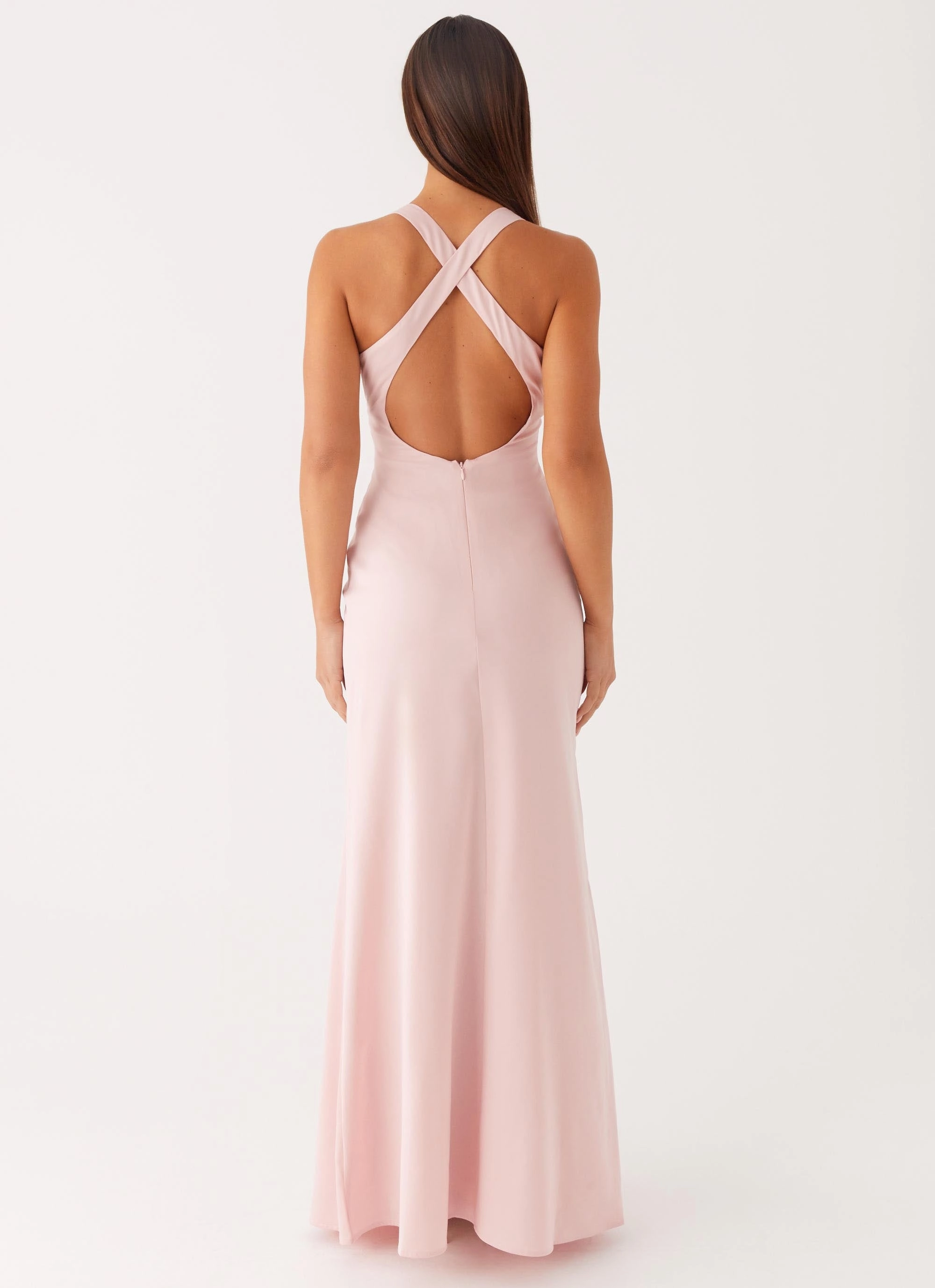 Inclusive Fit Desi Halterneck Maxi Dress - Pink