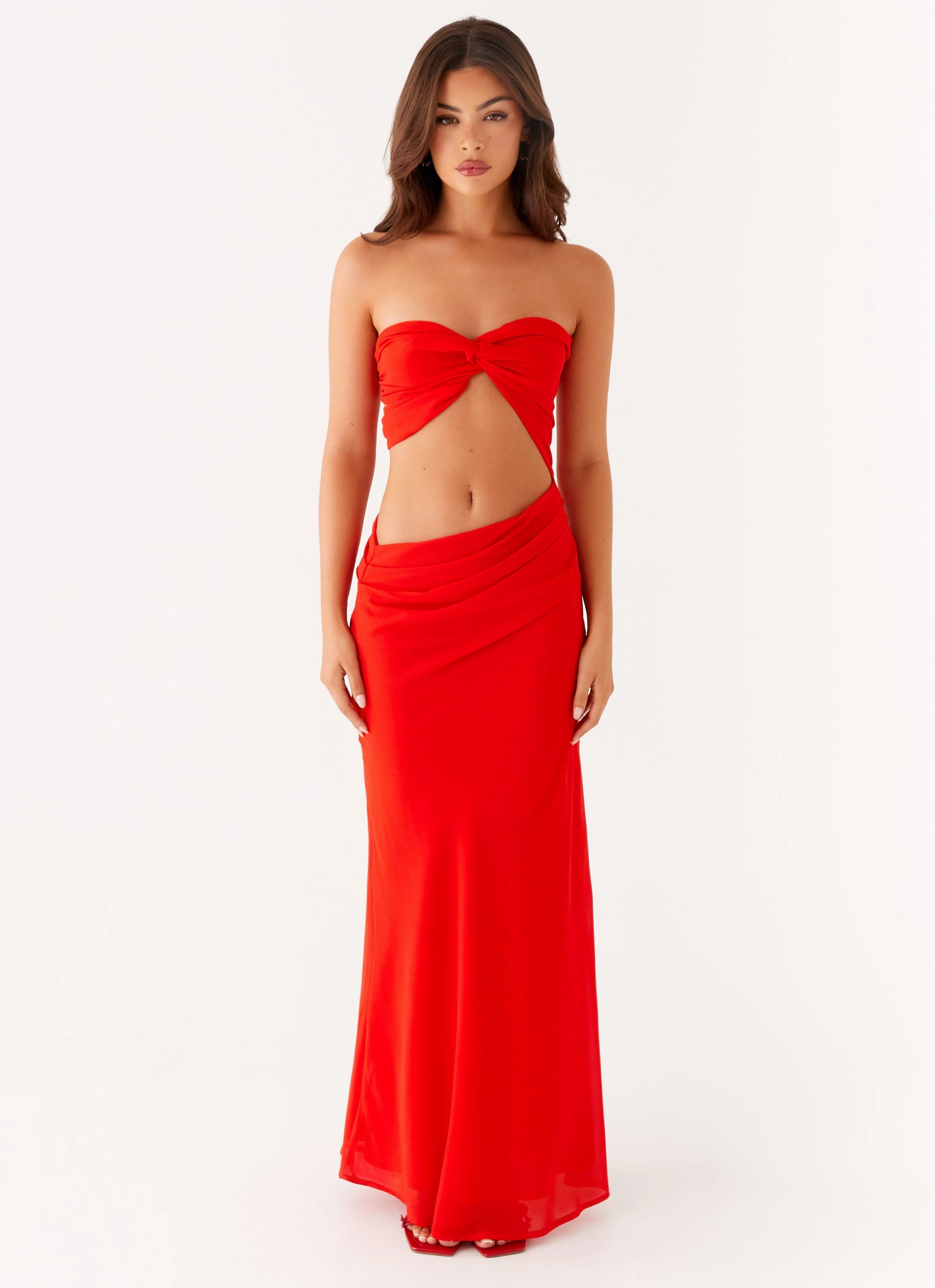 Carla Maxi Dress - Red Curvy Glam Mood Look
