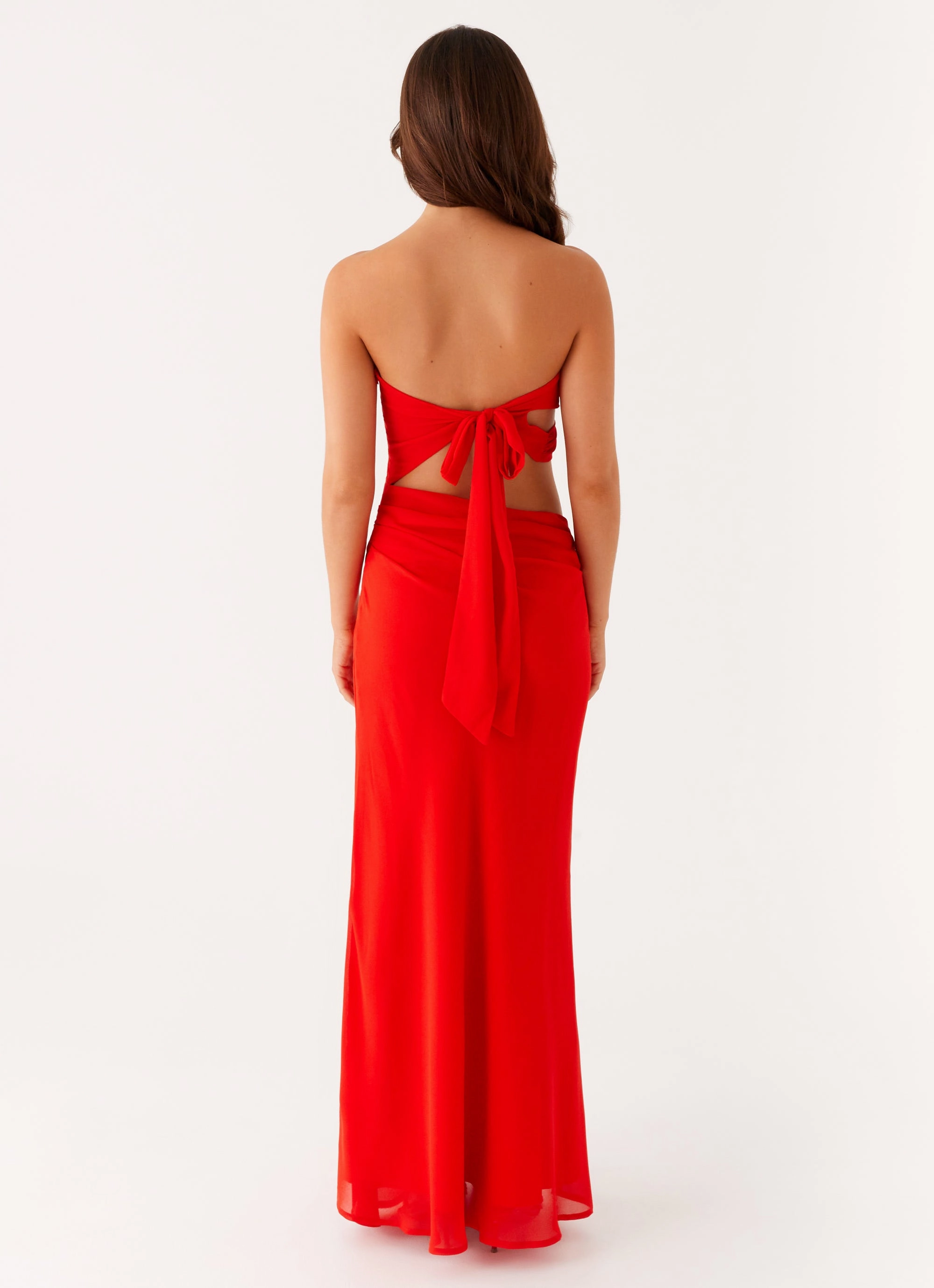 Sophisticated Look Skin Glow Carla Maxi Dress - Red