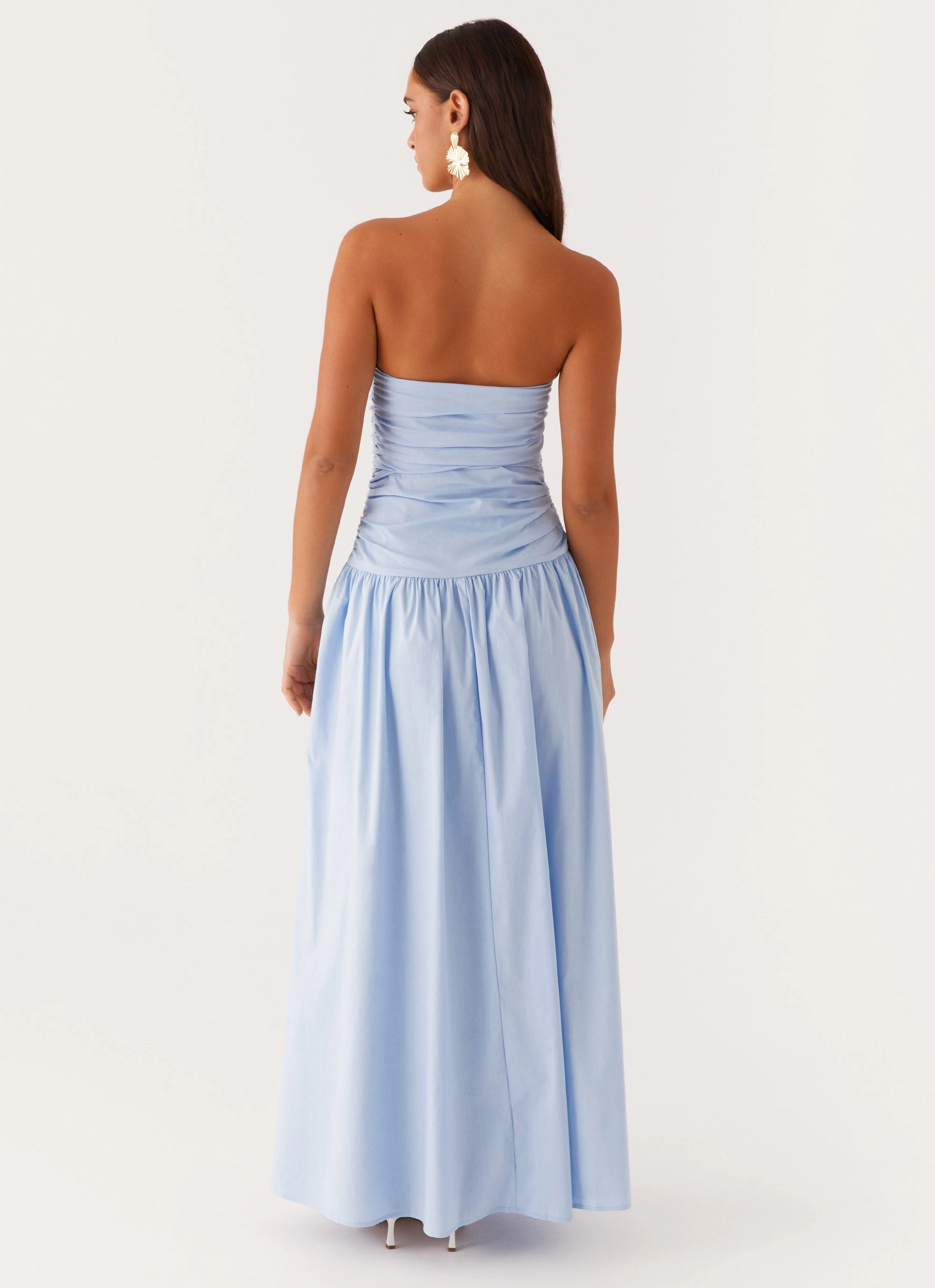 Carmel Maxi Dress - Blue Stain-Resistant Pure Stitch