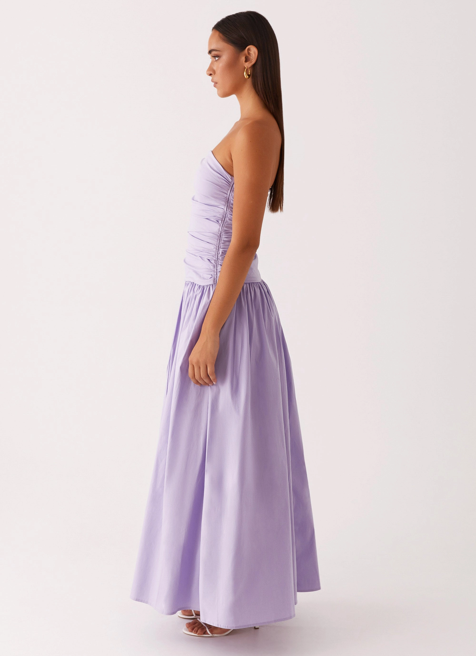 Calm Mood Subtle Glam Carmel Maxi Dress - Lavender