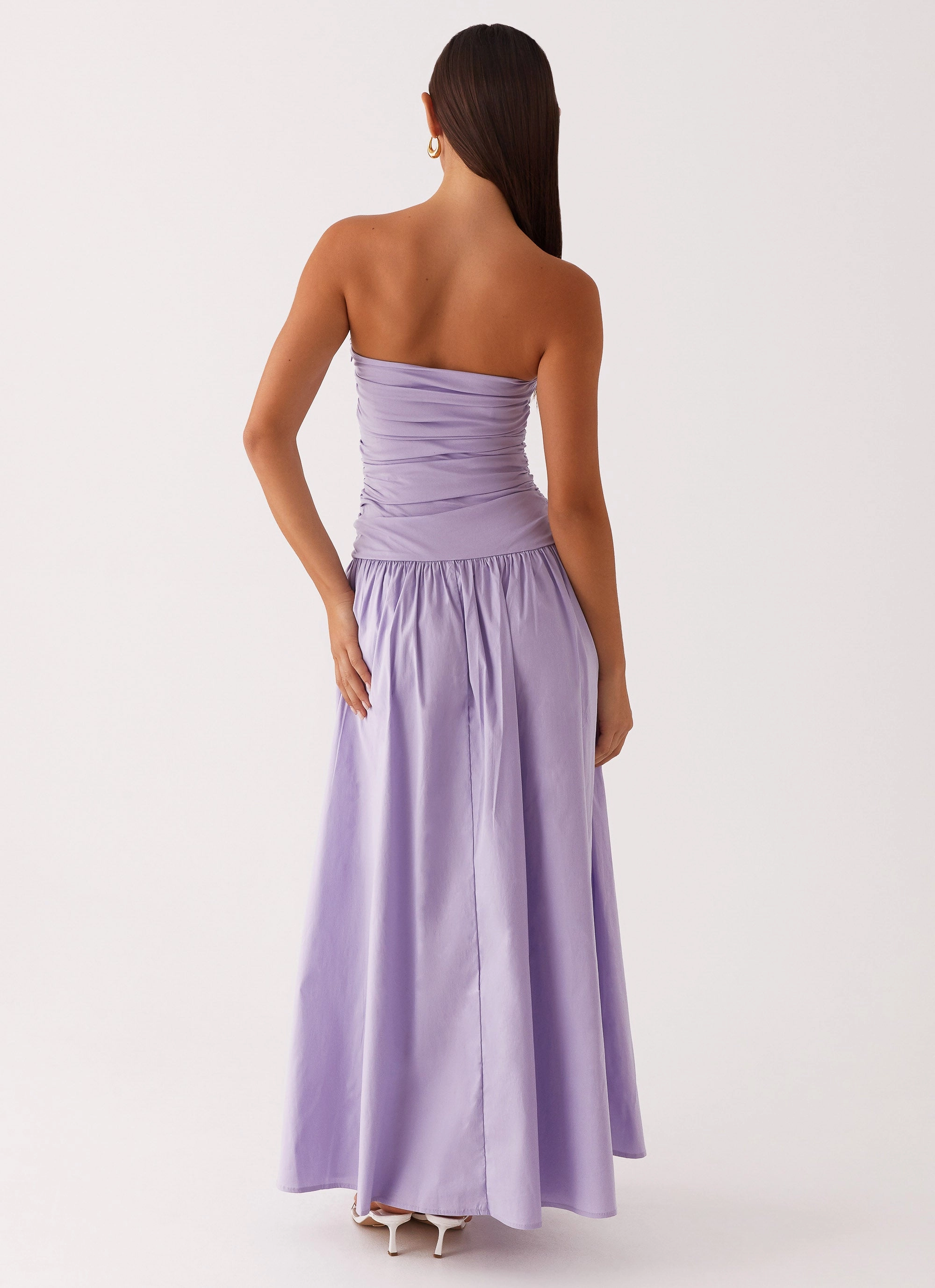 UV-Resistant Sharp Edge Carmel Maxi Dress - Lavender