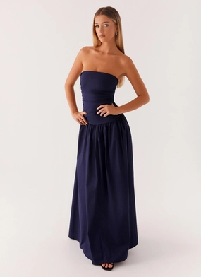 Carmel Maxi Dress - Navy Spring Flow Happy Glow