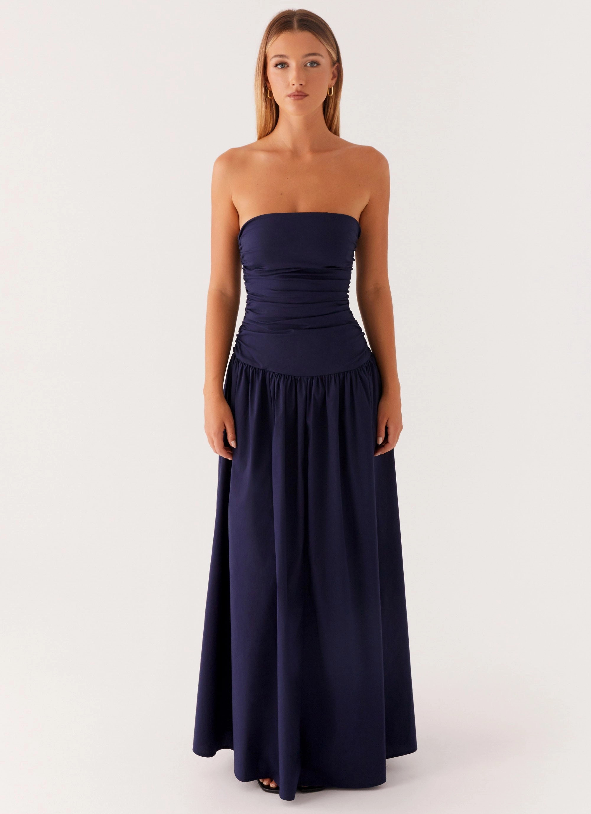 Carmel Maxi Dress - Navy Skirt Flare